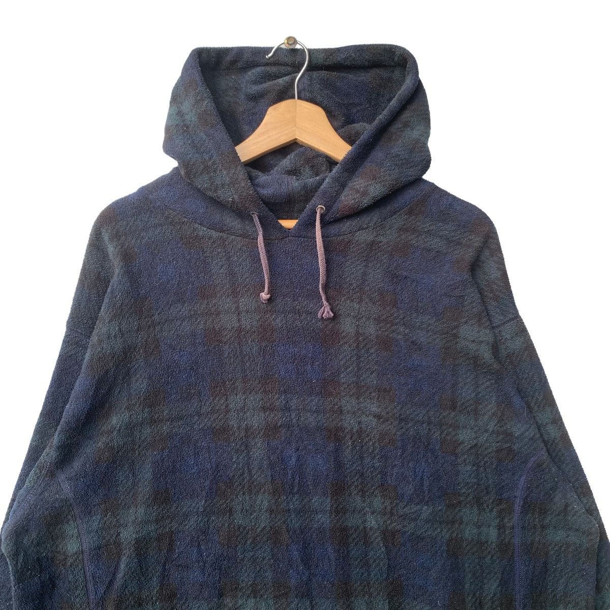 Supreme Fleece Hoodie Check Plaid Size US XL / EU 56 / 4 - 5 Thumbnail
