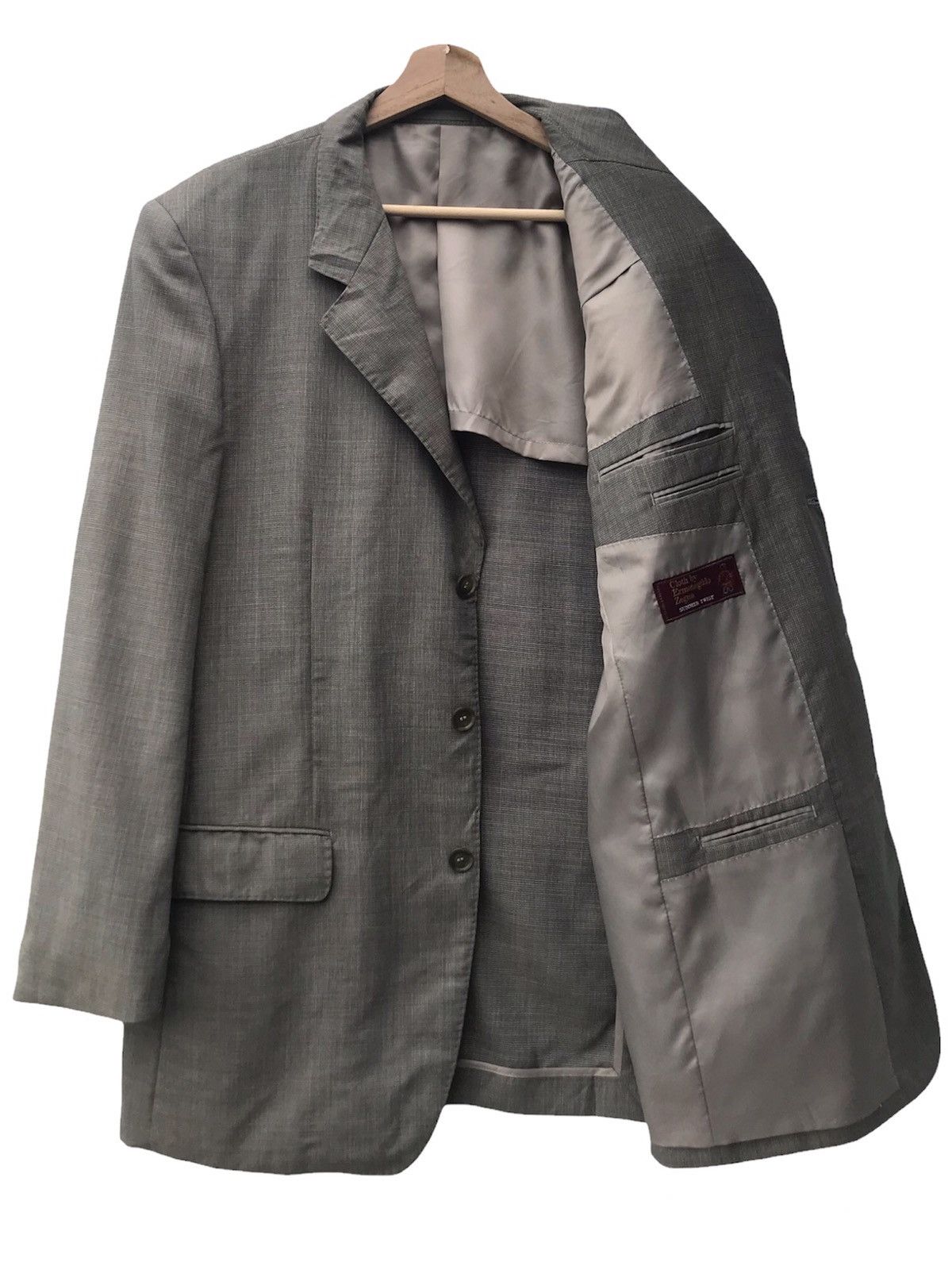 Ermenegildo Zegna × Vintage Vintage Ermenegildo Zegna Blazer Jacket Size US L / EU 52-54 / 3 - 3 Thumbnail