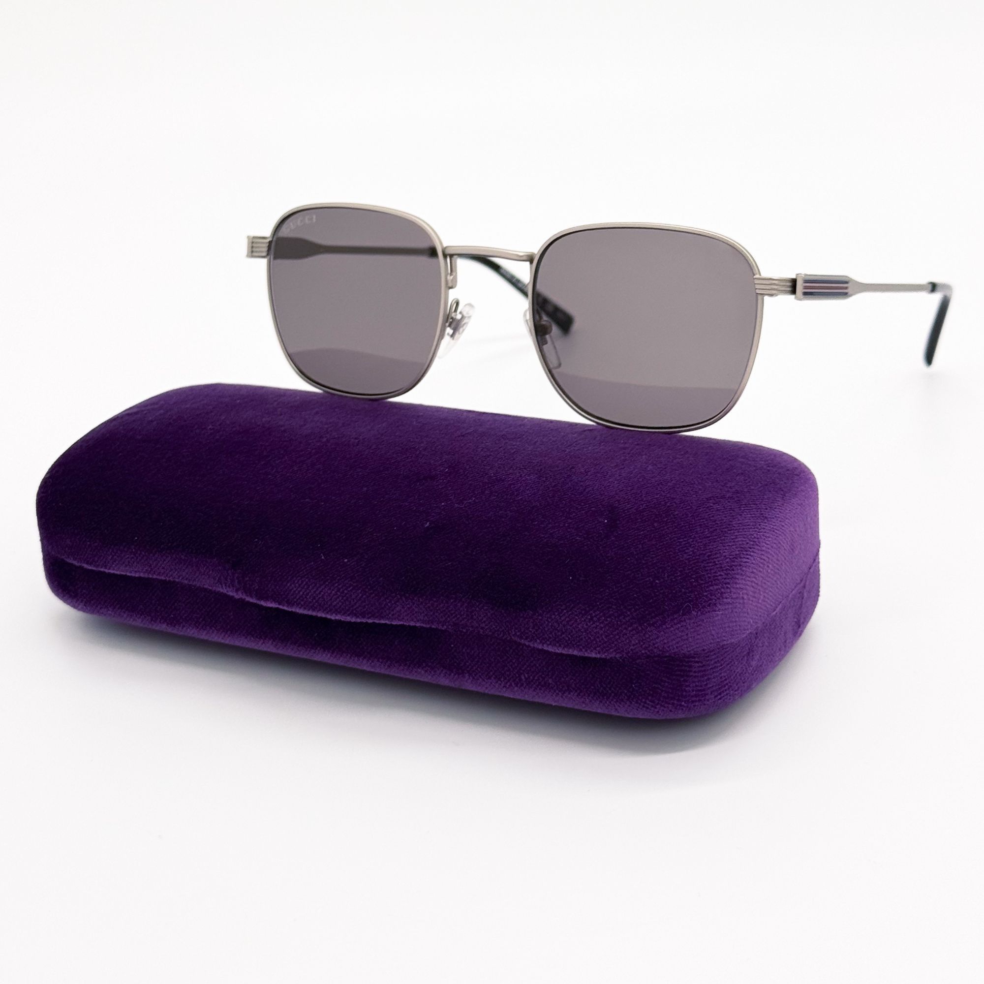 Gucci NEW GUCCI SUNGLASSES GG1876S 003 SILVER/GRAY WOMEN EYEWEAR G Size ONE SIZE - 1 Thumbnail