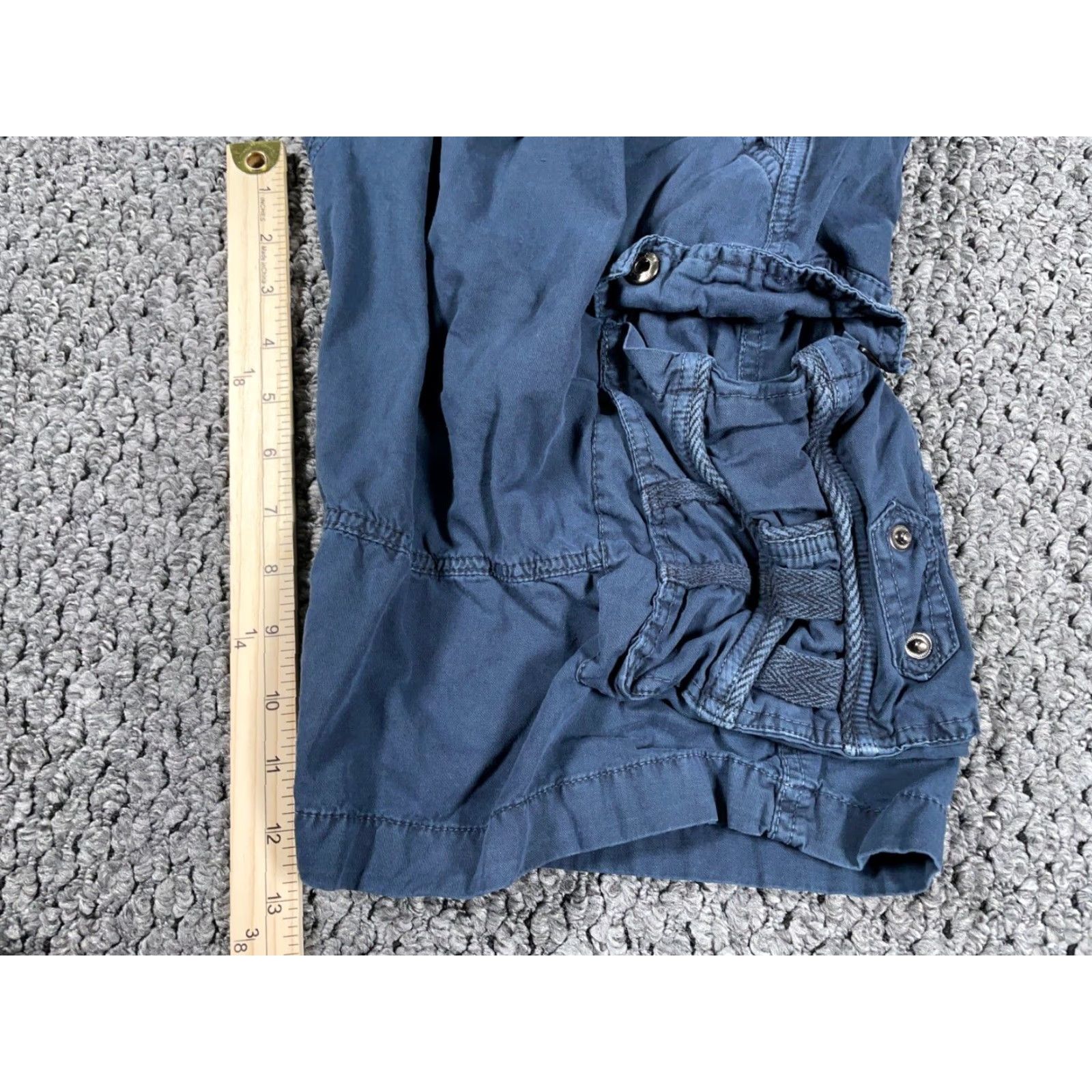 Vintage Y2K Baggy Cargo Shorts Men's 38 (36 Tag) Blue Skater Pockets Ska 13" Inseam Size US 36 / EU 52 - 5 Thumbnail