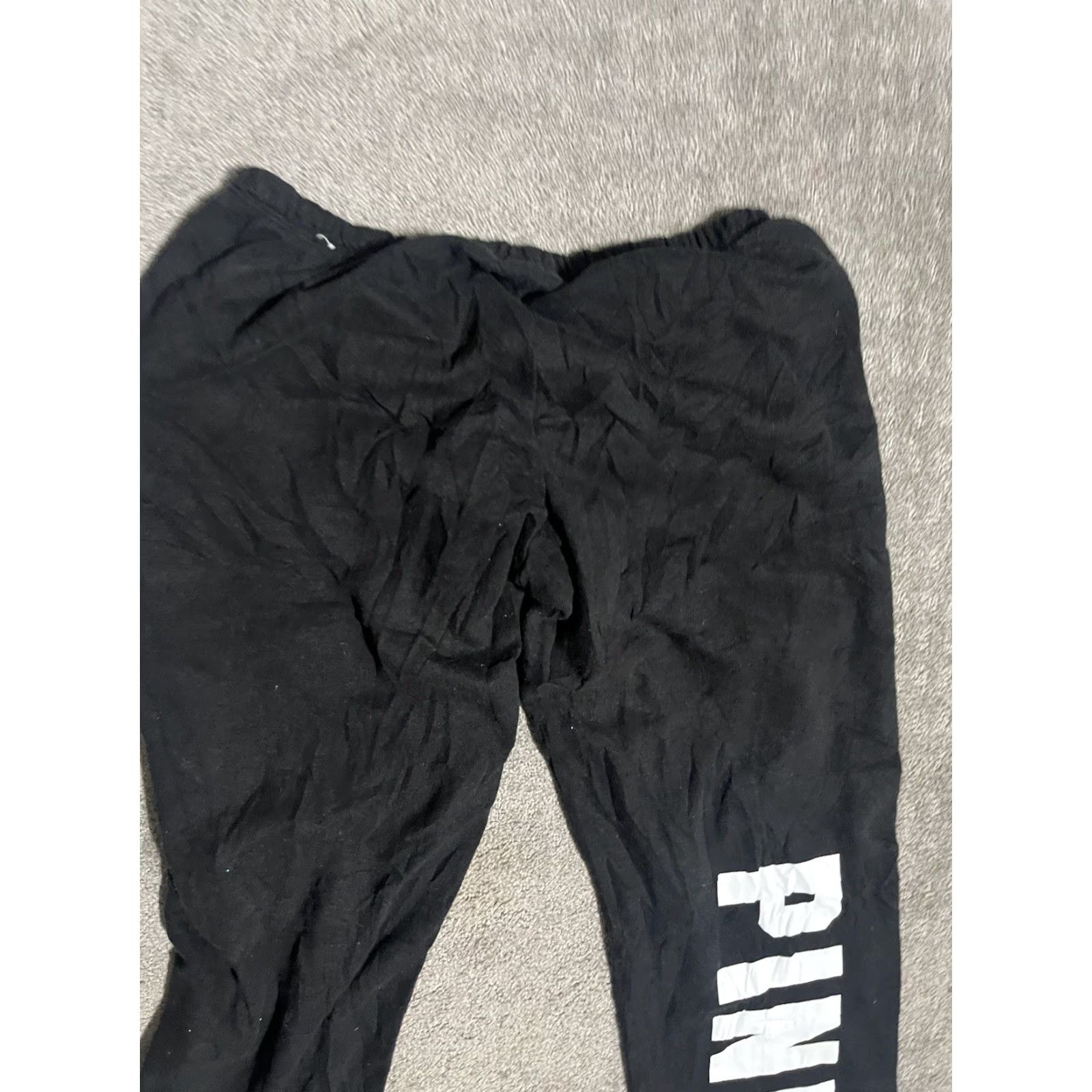 Victoria's Secret Victoria's Secret PINK Sweatpants Women S Black Jogger Drawstring Elastic Waist Logo Activewear Casual Teens Size S Womens Size 28" / US 6 / IT 42 - 4 Thumbnail