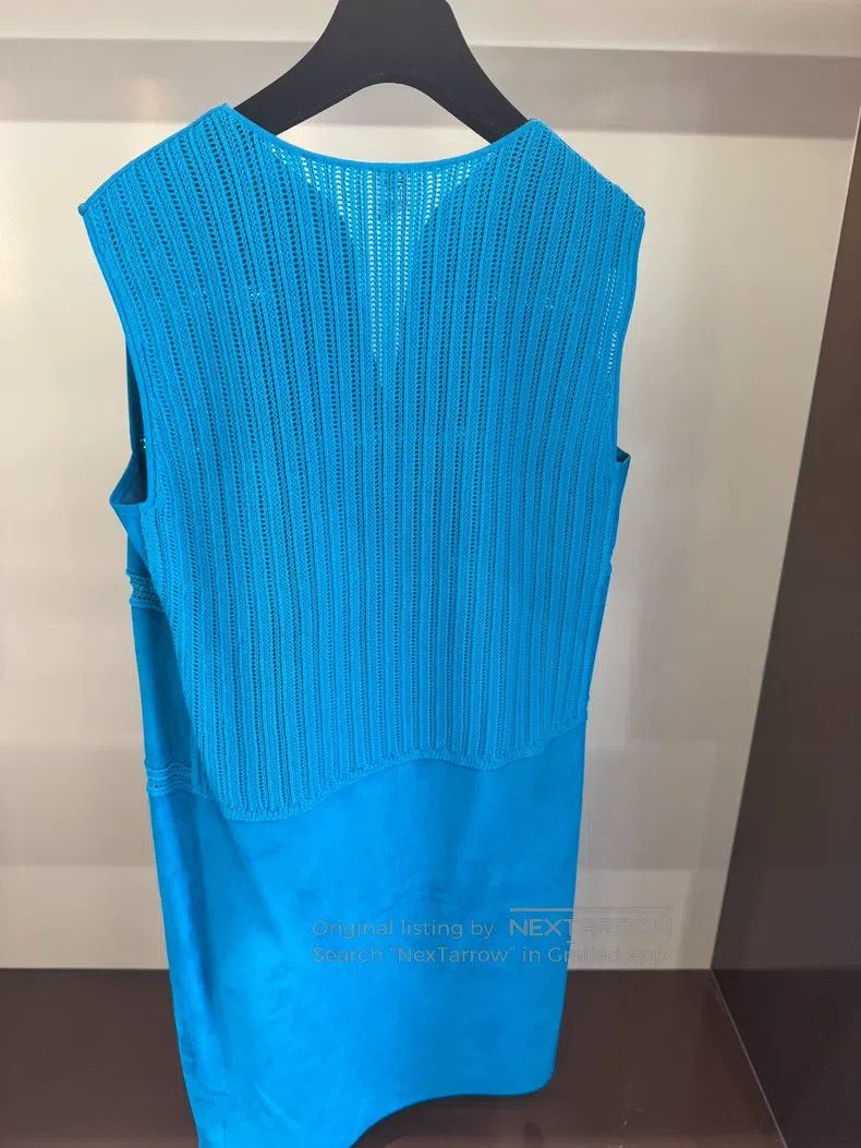 Hermes Hermes Velvet Lamb Leather Dress with Classic Blue Color a Size XS / US 0-2 / IT 36-38 - 4 Thumbnail
