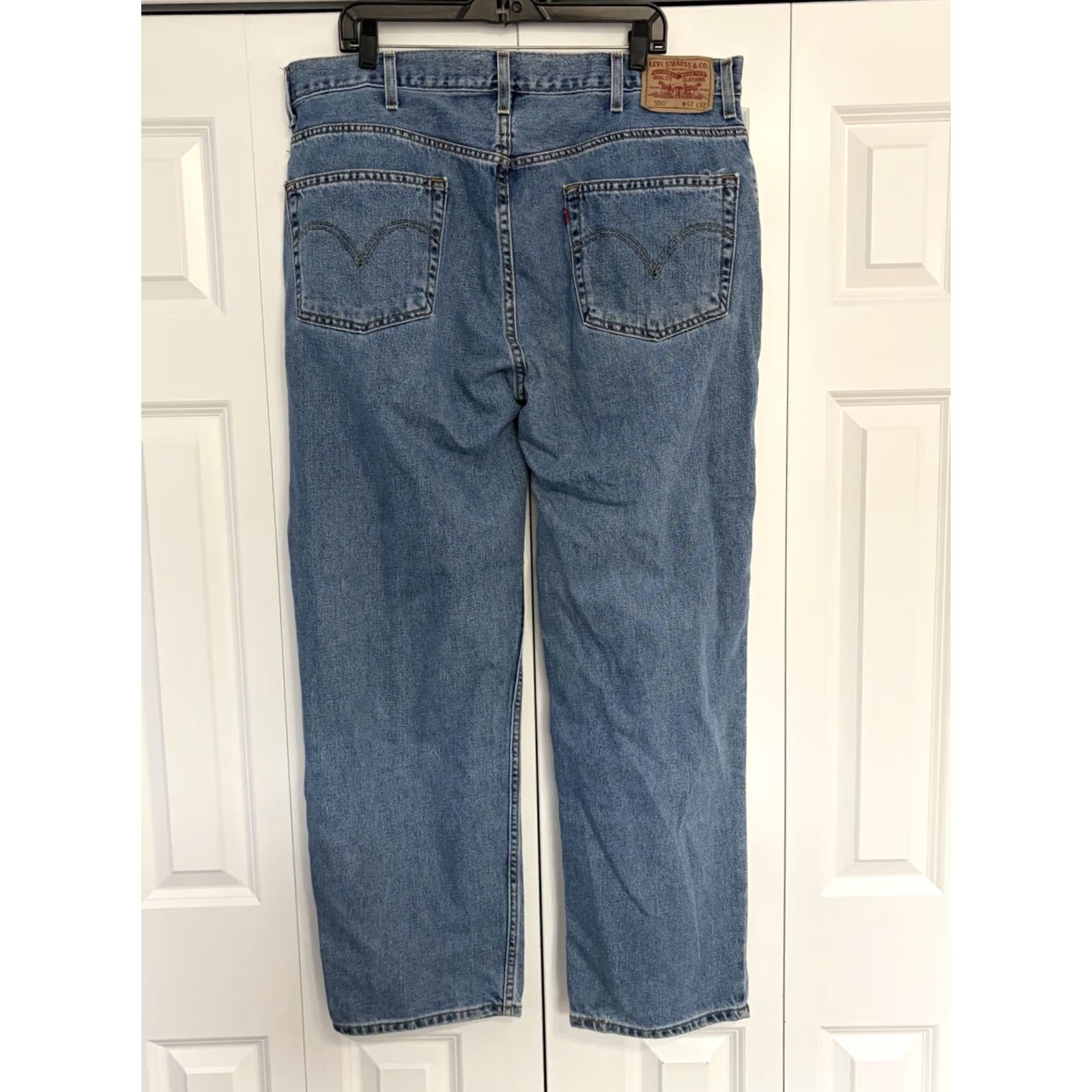 Levi's Levi'S 550 Mens Relaxed Fit Denim Jeans - Zip Closure - 44x32 Size US 44 / EU 60 - 2 Thumbnail