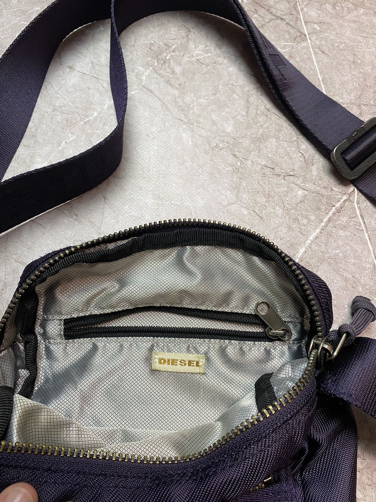 Diesel × Vintage Diesel Chocolate Purple Nylon Small Crossbody Cargo Bag Size ONE SIZE - 13 Thumbnail