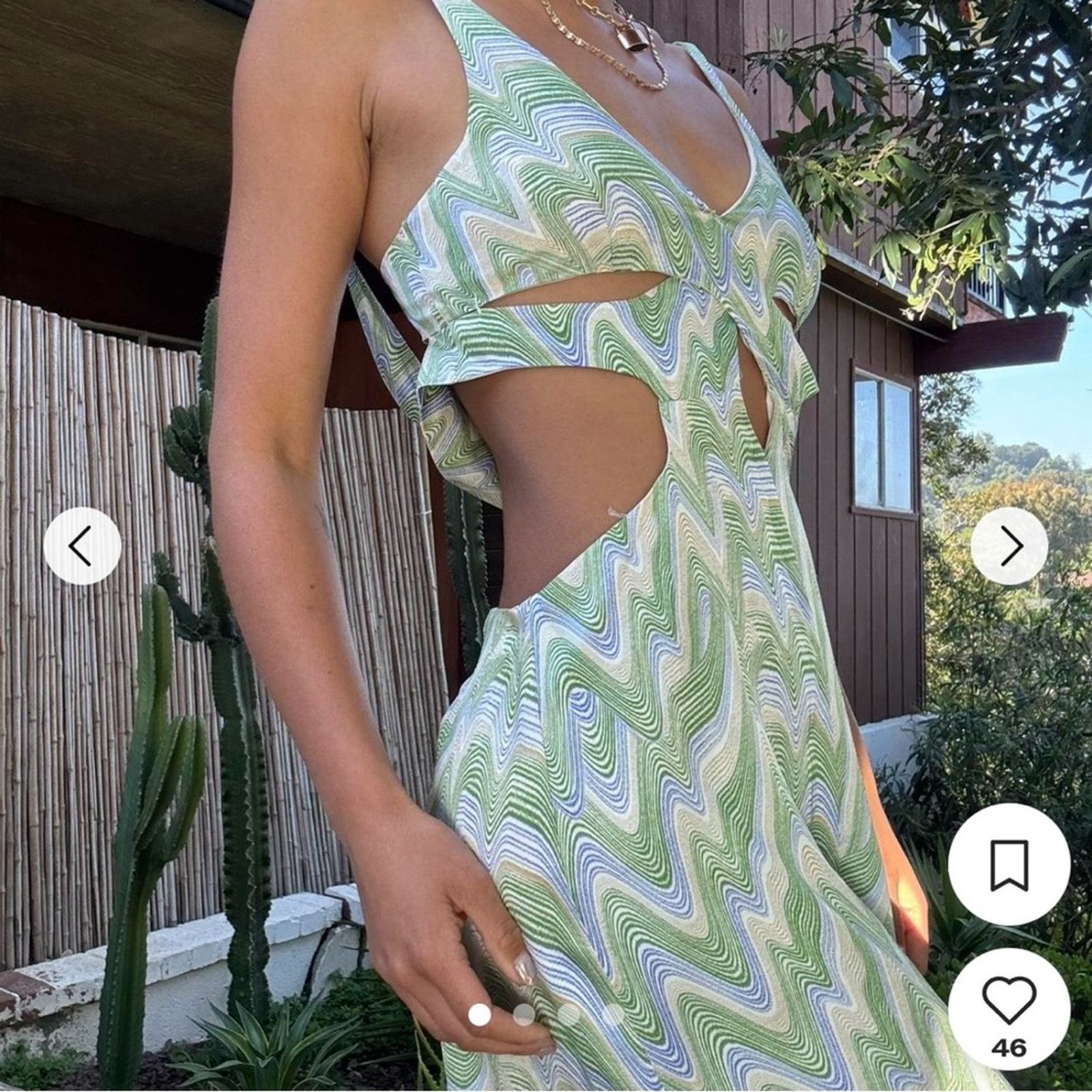 For Love & Lemons 177 NWT For Love and Lemons $252 Cut Out Maxi Dress Size XS Size XS / US 0-2 / IT 36-38 - 3 Thumbnail