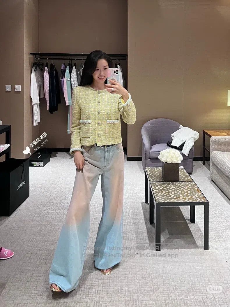 Chanel Chanel Orange gradient wide-leg jeans Size 25" / US 0 / IT 36 - 7 Thumbnail