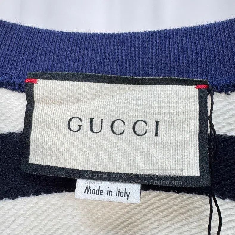 Gucci Gucci Striped embroidered letter gold button sweatshirt Size XXS / US 00 / IT 34 - 6 Thumbnail