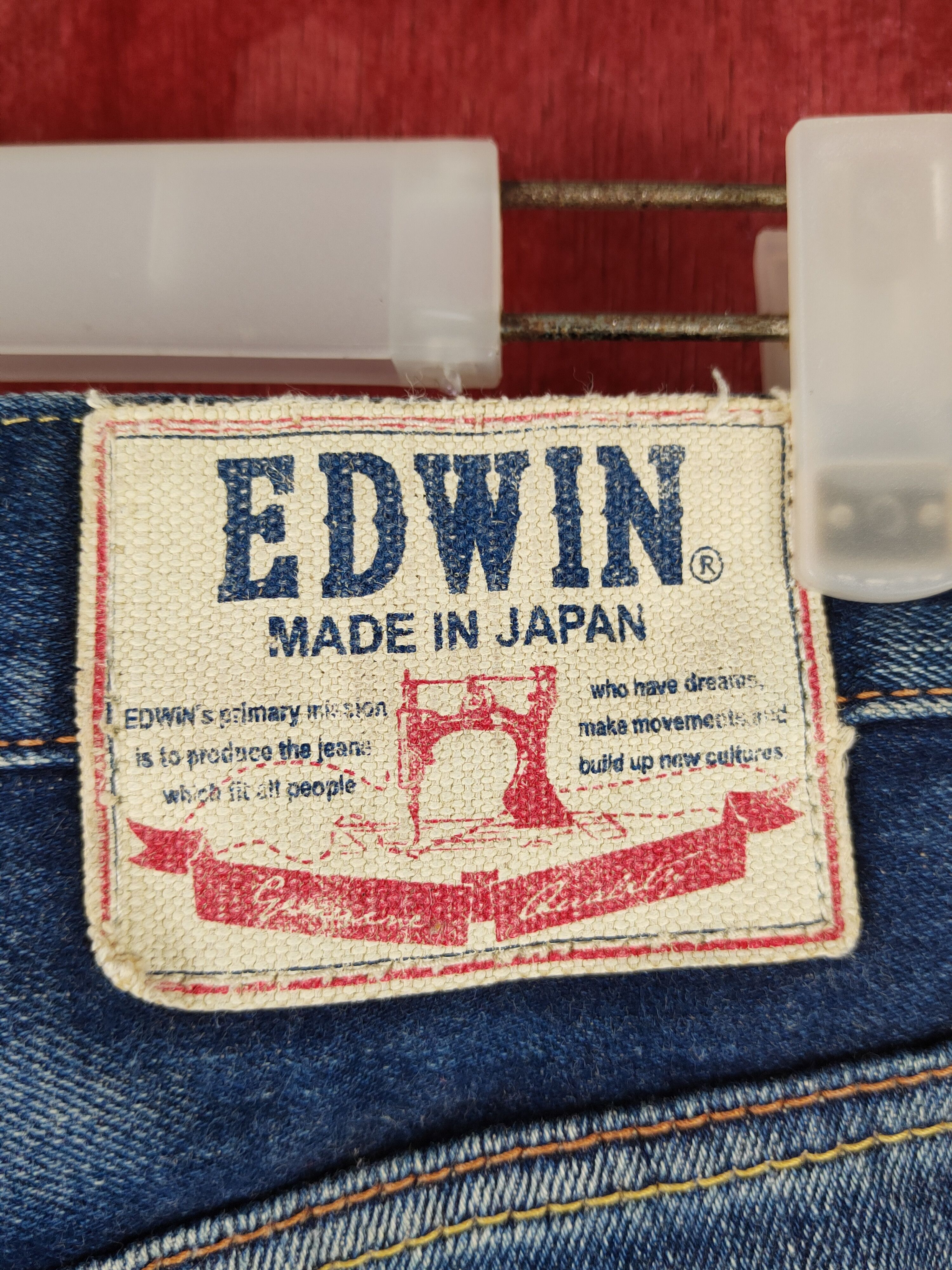 Edwin Edwin Dark faded vtg Distressed ripped jeans Denim #S1485 Size US 31 - 10 Thumbnail