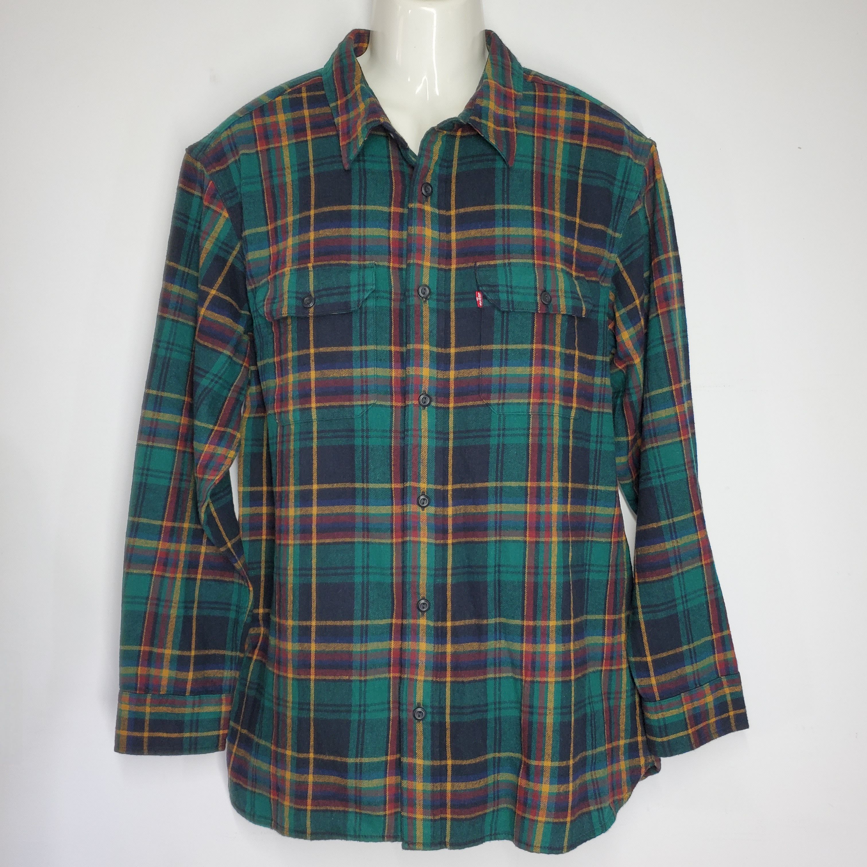 Levi's Men's L Button Down Flannel Shirt Worker Relaxed