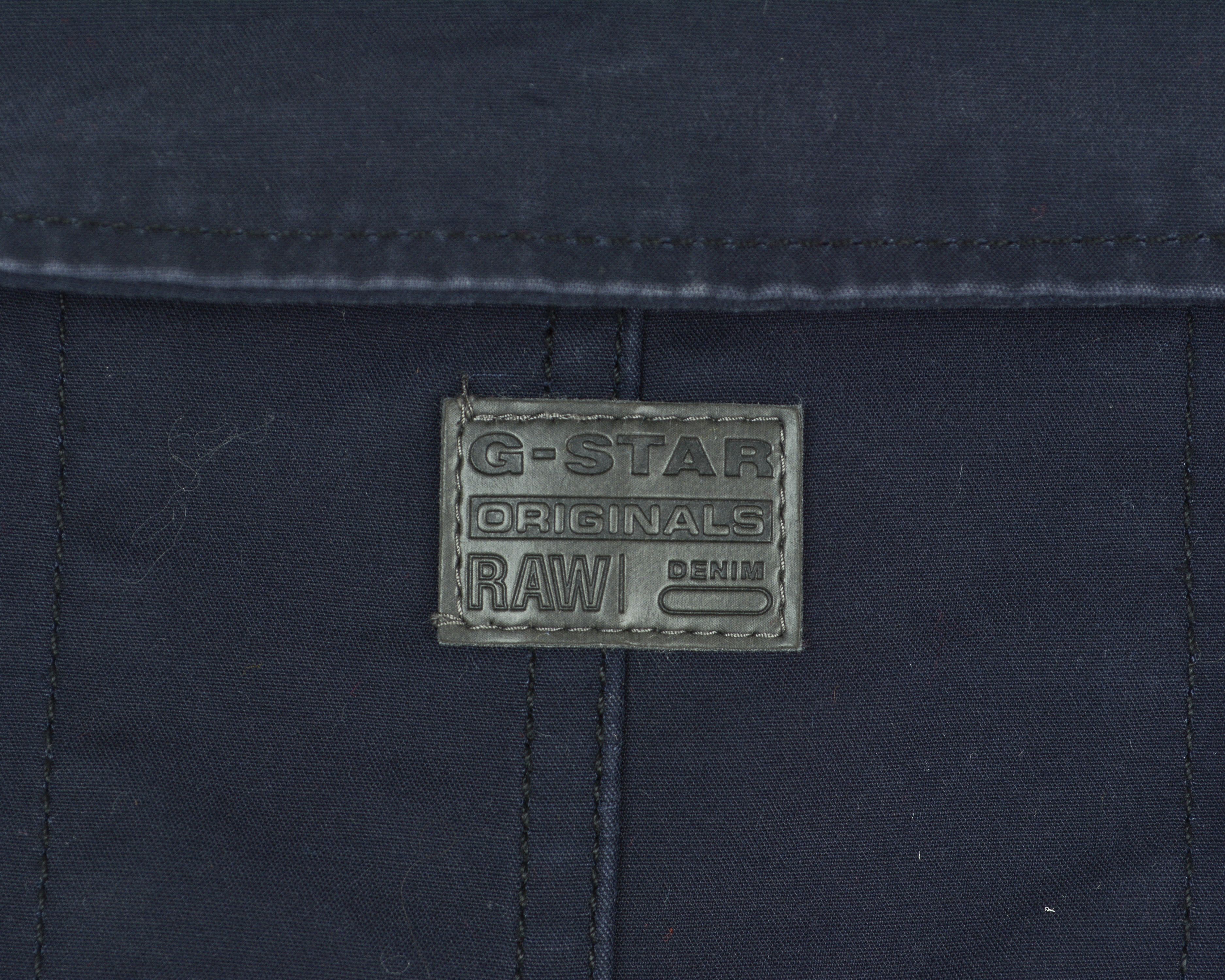 G-Star Men S Denim Officer Trench Jacket Coat Navy Cotton Zip Up Size US S / EU 44-46 / 1 - 4 Thumbnail