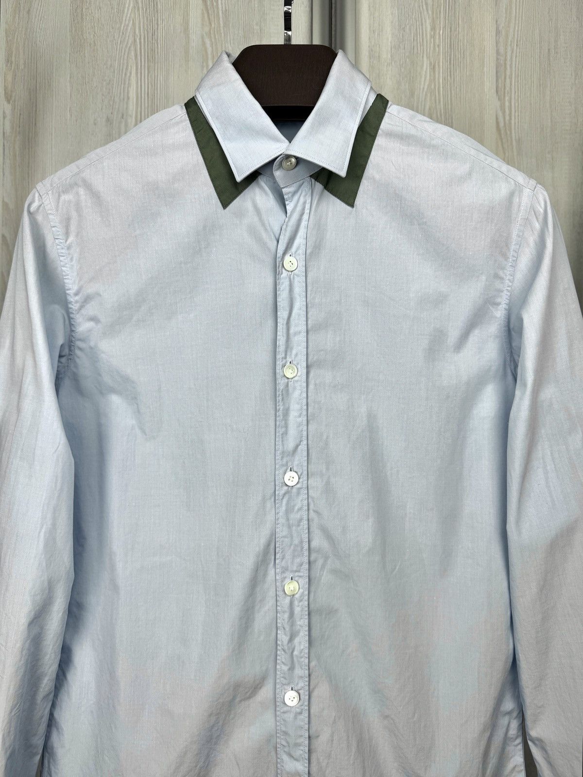Lanvin Lanvin blue double collar long sleeve shirt Size US S / EU 44-46 / 1 - 3 Thumbnail