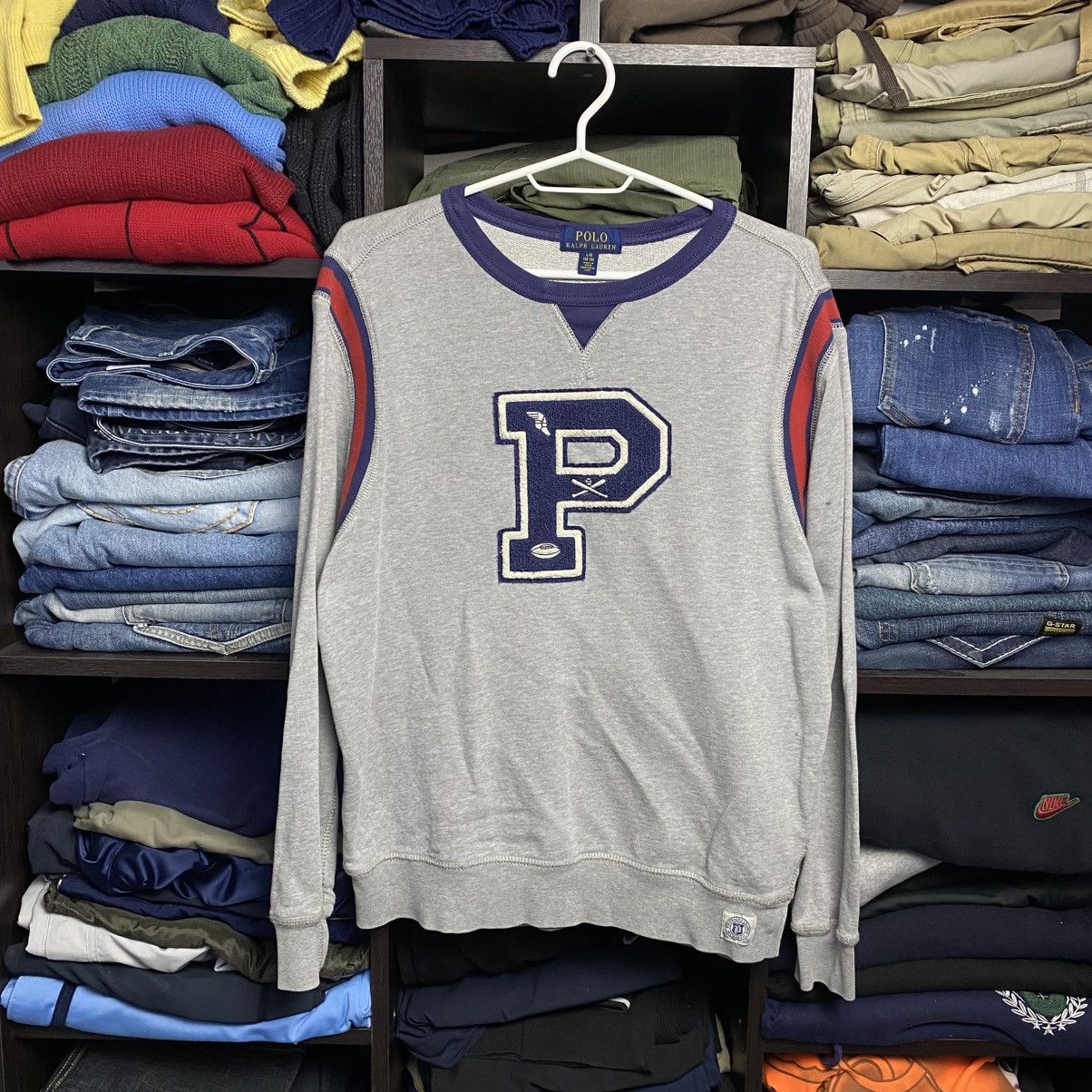 Polo Ralph Lauren Vintage Polo Ralph Lauren Big Fleece logo y2k sweatshirt Size US S / EU 44-46 / 1 - 1 Thumbnail