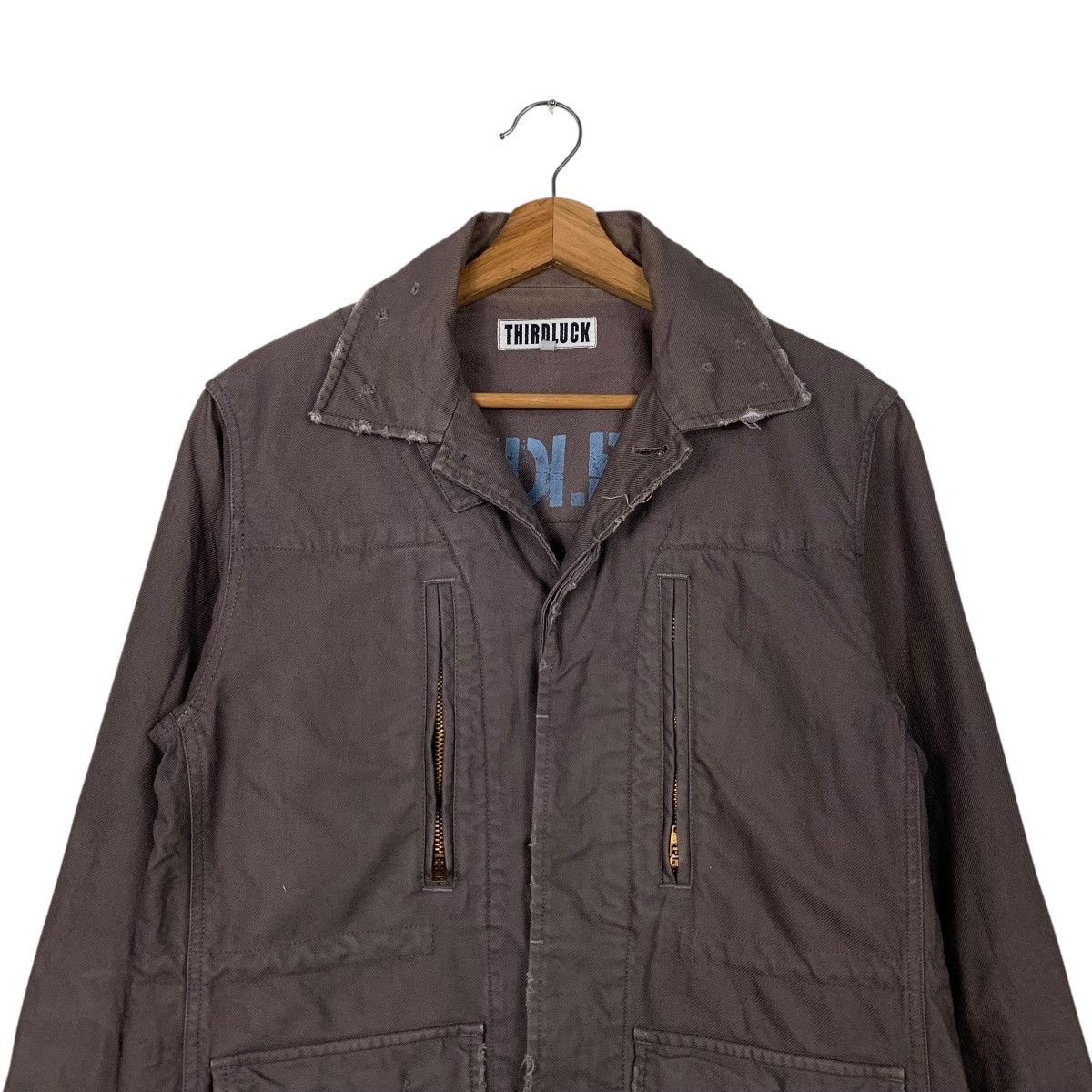 Japanese Brand THIRDLUCK Four Pocket Work Casual Jacket #2089-C91 Size US M / EU 48-50 / 2 - 2 Thumbnail