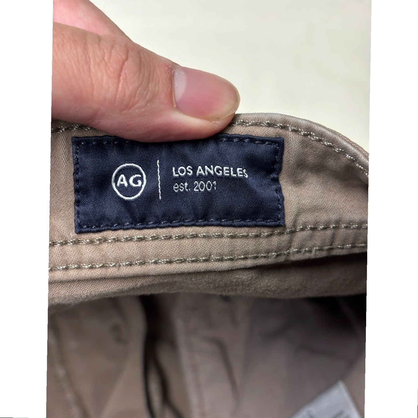 AG Jeans AG Jeans Everett Slim Straight Chinos Tan Mens 31x31 Cotton Elastane Chino Pants Slim Straight Tan Casual Workwear Mens Size US 31 - 5 Thumbnail