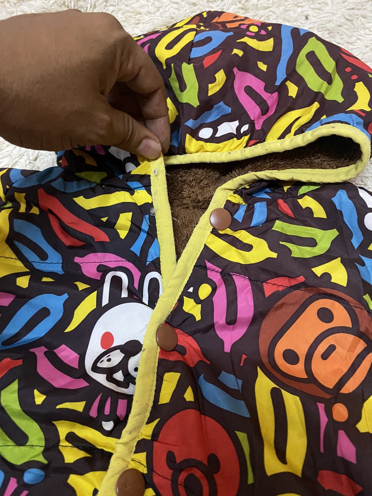 Bape ‼️BAPE FLEECE/NYLON JACKET REVERSBLE SIZE 2-3year ‼️ Size US XXS / EU 40 - 4 Thumbnail