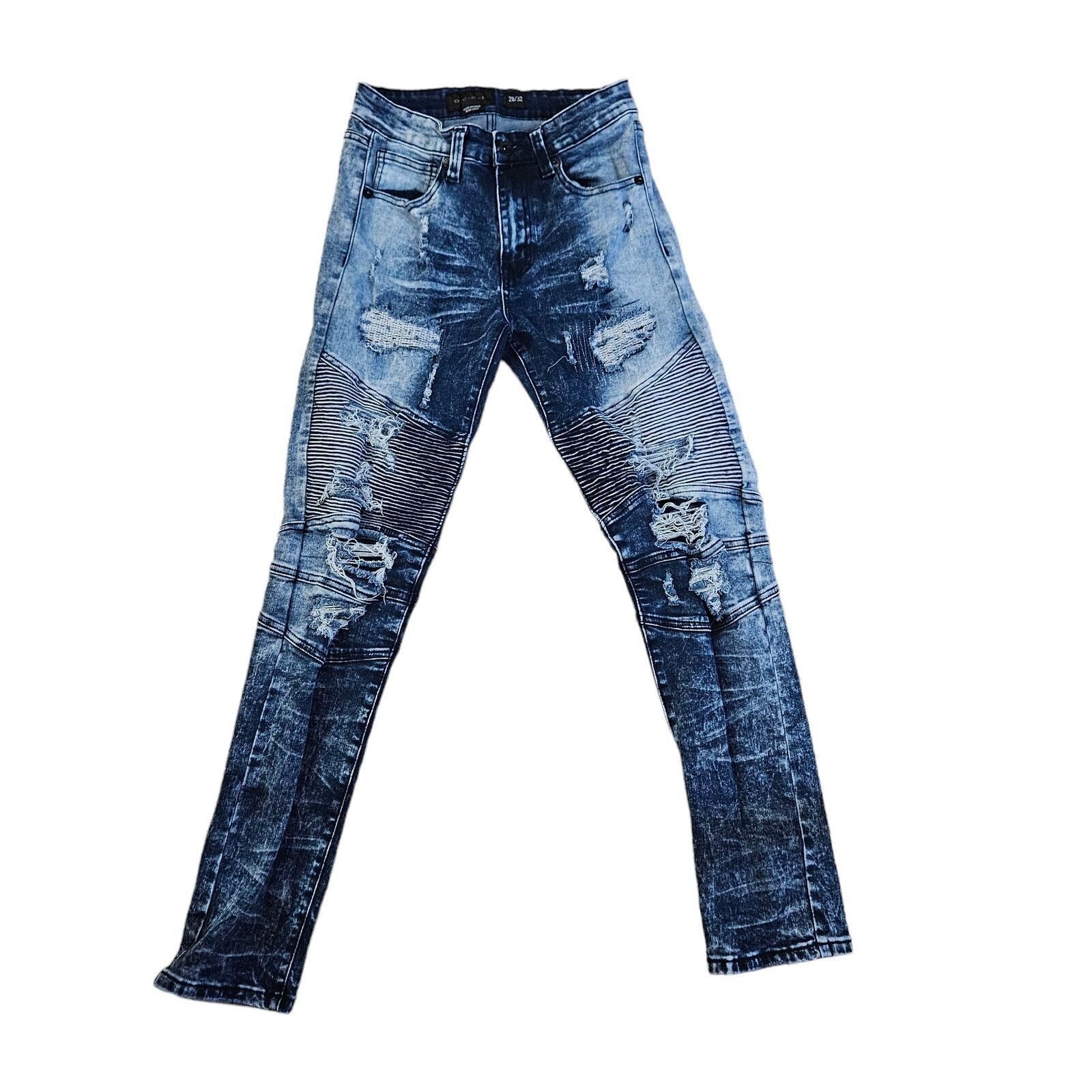 Designer Decibel Jeans Distressed Denim Straight Leg Blue Size 28X32 Size US 28 / EU 44 - 1 Thumbnail