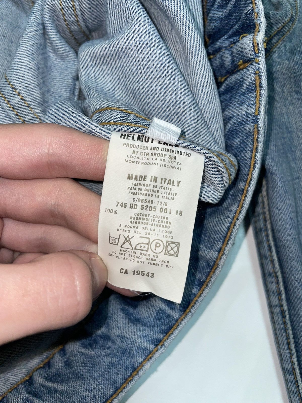 Helmut Lang × Japanese Brand Helmut Lang Japanese vintage archive denim jacket Size S / US 4 / IT 40 - 24 Thumbnail