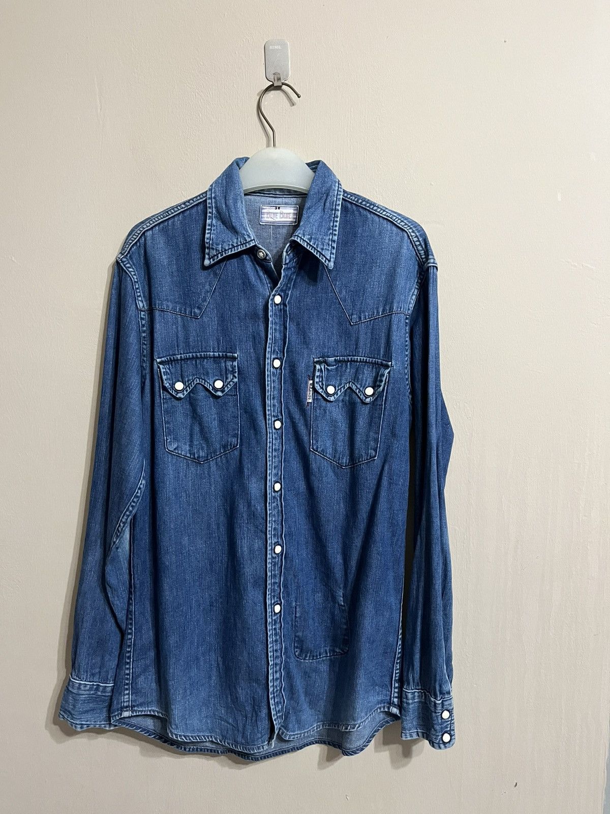 Blue Blue Japan × Japanese Brand Vintage blue blue Snap Button Denim Size US M / EU 48-50 / 2 - 1 Thumbnail