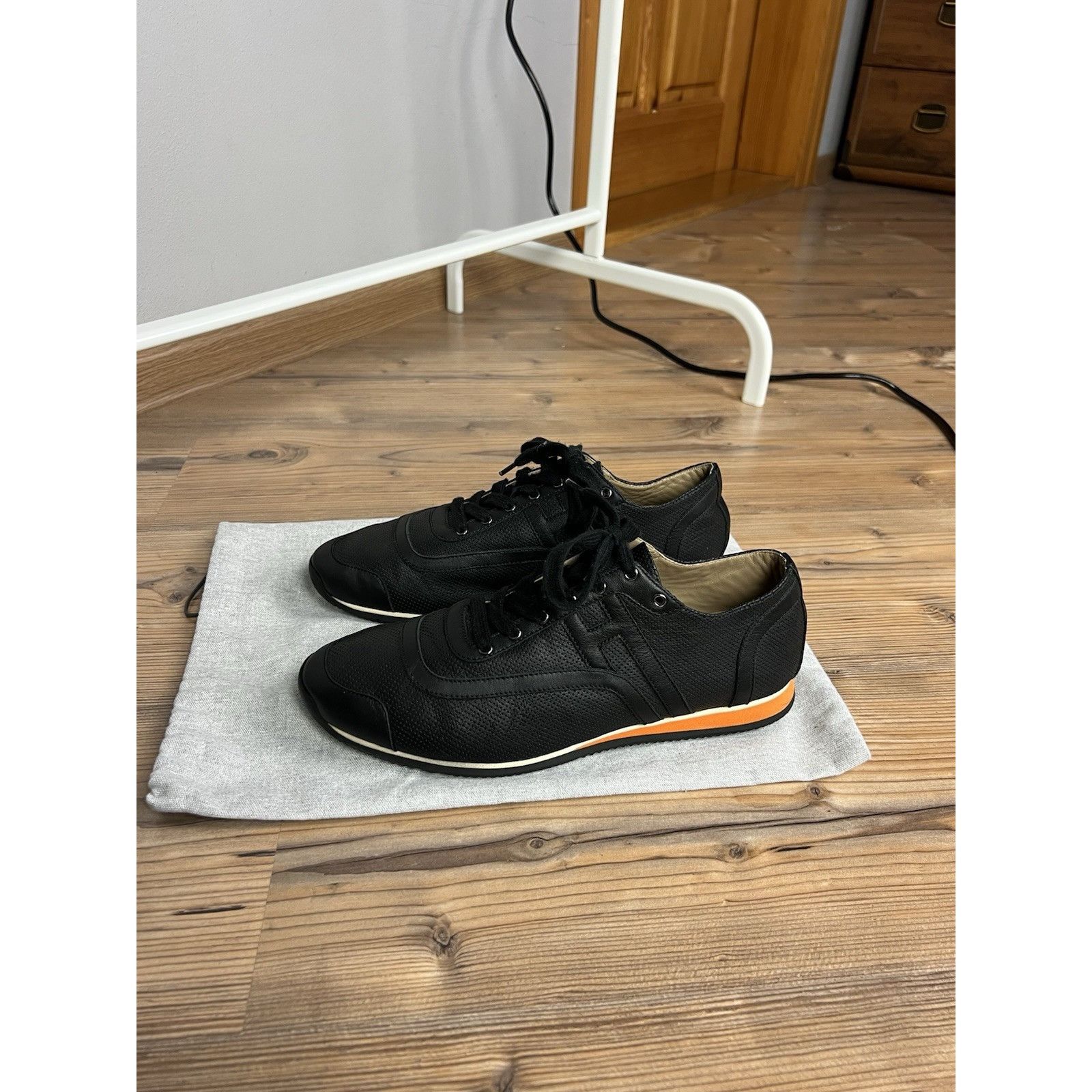 Hermes Hermès Kool Authentic Black Perforated Leather Sneakers Size Size US 9 / EU 42 - 5 Thumbnail