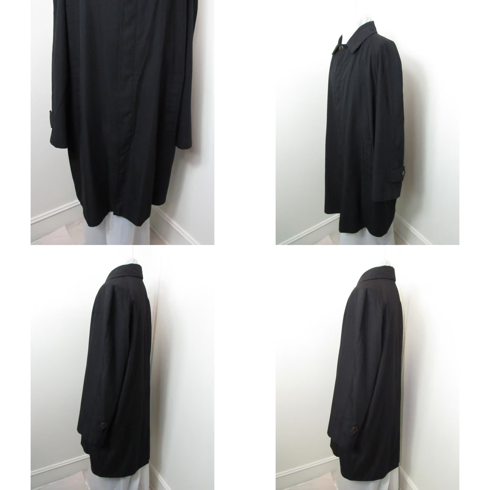 Vintage VINTAGE Daniele Poole Jacket Black Size M Mens 90s London Overcoat Long Coat Regular Pattern Solid Standing Collar Size US M / EU 48-50 / 2 - 8 Thumbnail