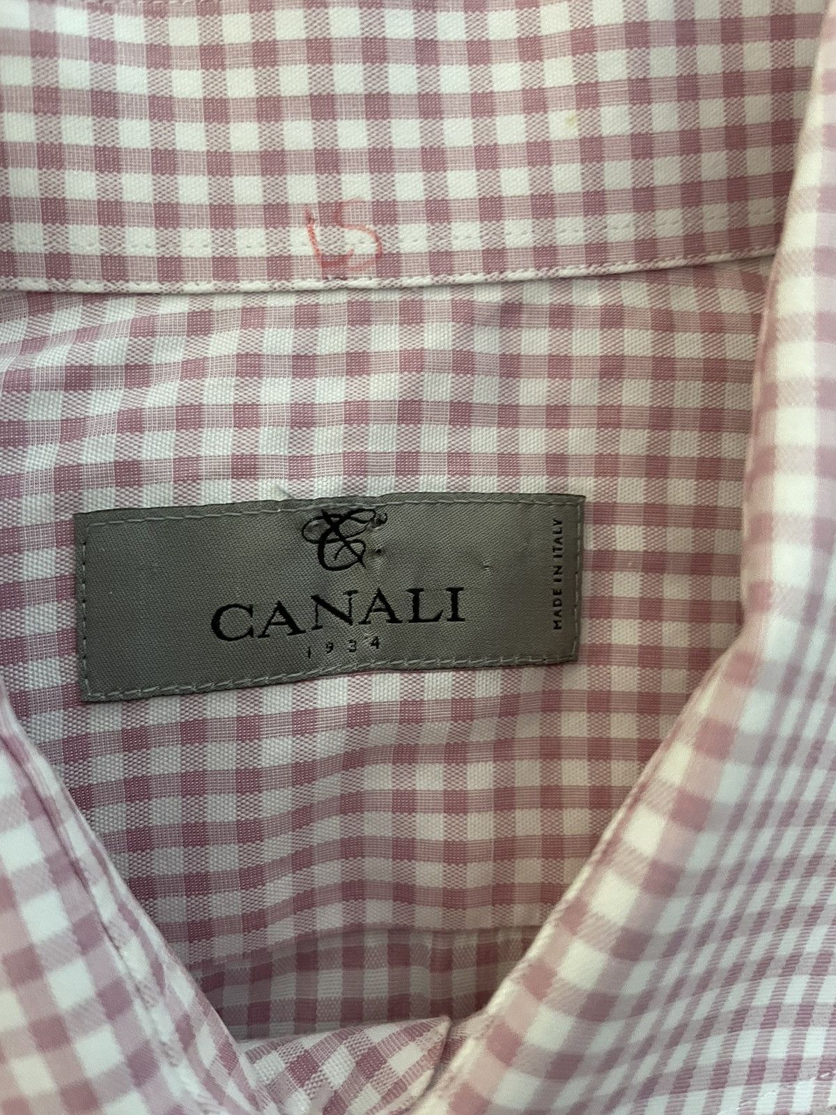 Canali Smart Check Shirt Size US L / EU 52-54 / 3 - 5 Thumbnail