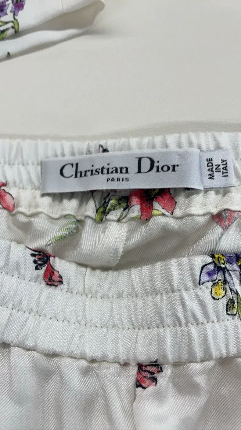 Dior Dior White floral silk shorts Size 26" / US 2 / IT 38 - 3 Thumbnail
