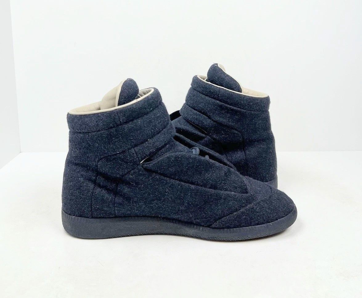 Maison Margiela Maison Margiela Future Navy Blue Wool 8 41 High Tops Size US 8 / EU 41 - 4 Thumbnail