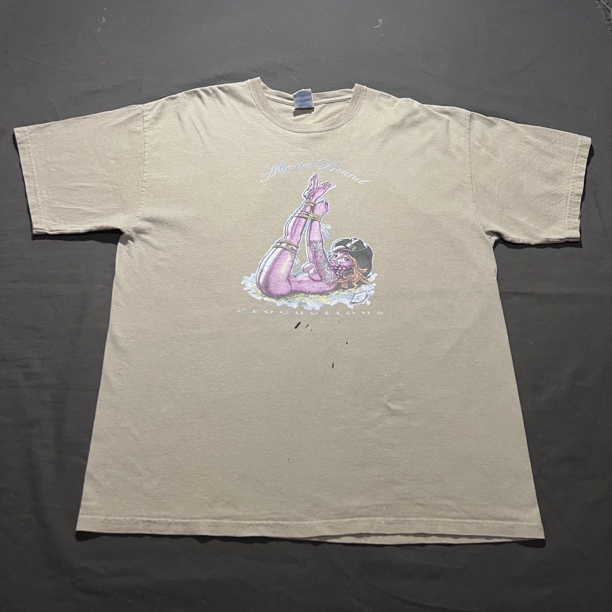 Y2K Alberta Bound Tattoo Naked cowgirl graphic streetwear XL