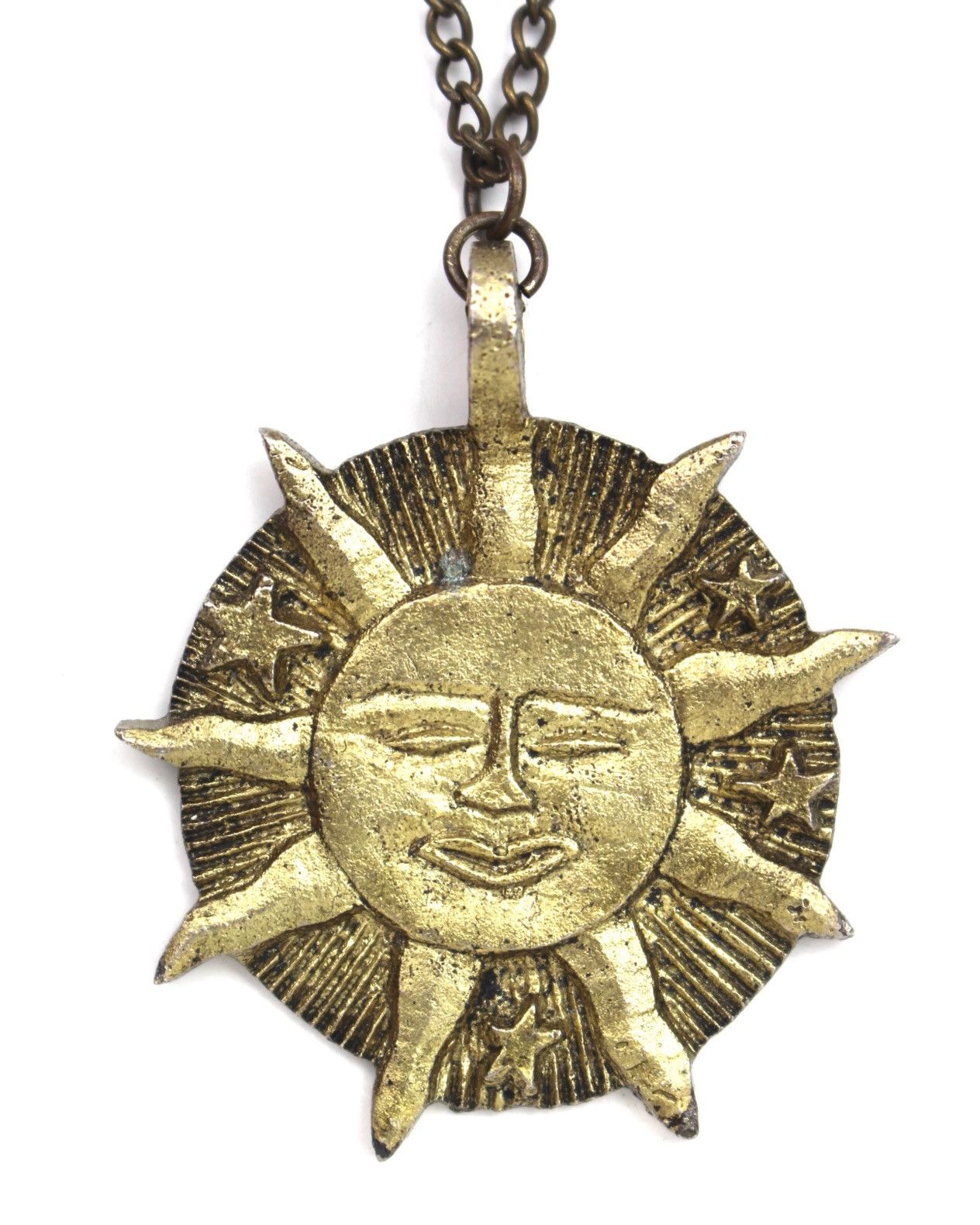 Hysteric Glamour 2000S JAPANESE MADE SUN FACE & STARS MEDALLION NECKLACE Size ONE SIZE - 1 Thumbnail