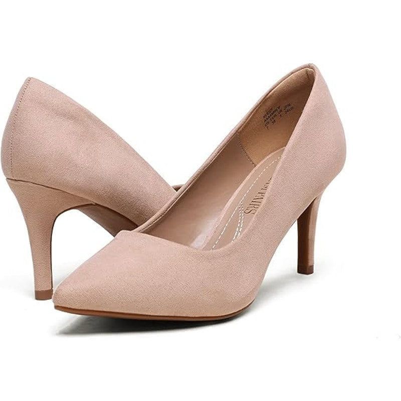 Other Dream Pairs Size 5 Tan Faux Suede Pointy Heel Pumps Size US 5 / IT 35 - 4 Thumbnail