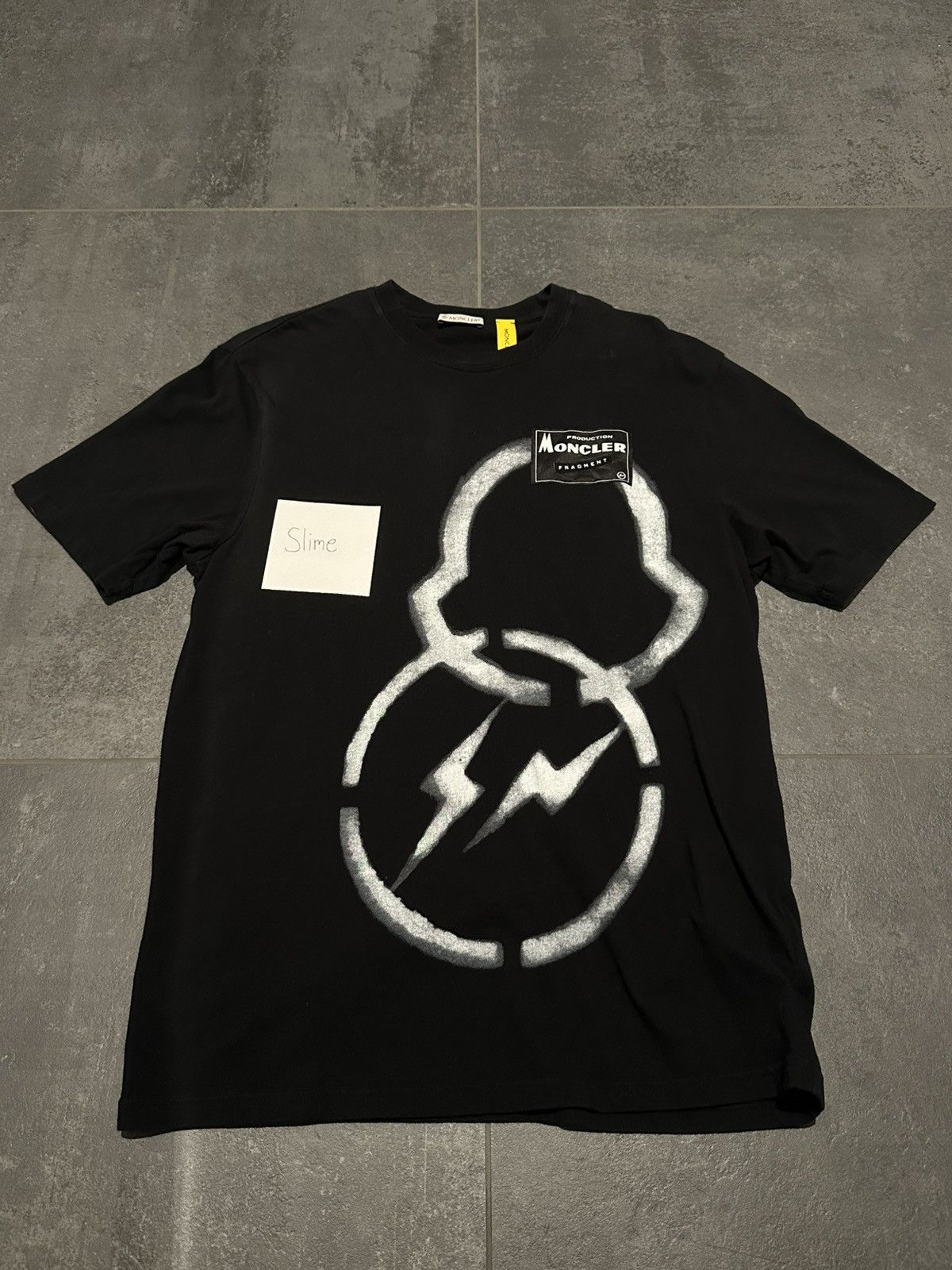 moncler fragment Tシャツ M Moncler Hiroshi Fujiwara x Fragment Logo T-Shirt Black Men's