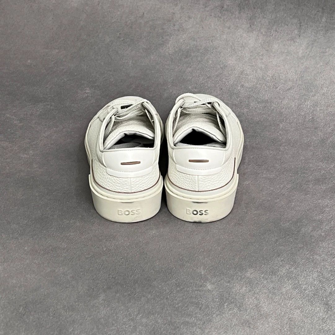 Hugo Boss HUGO BOSS White Leather Casual Sneakers 39-45 Size US 6 / EU 39 - 3 Thumbnail