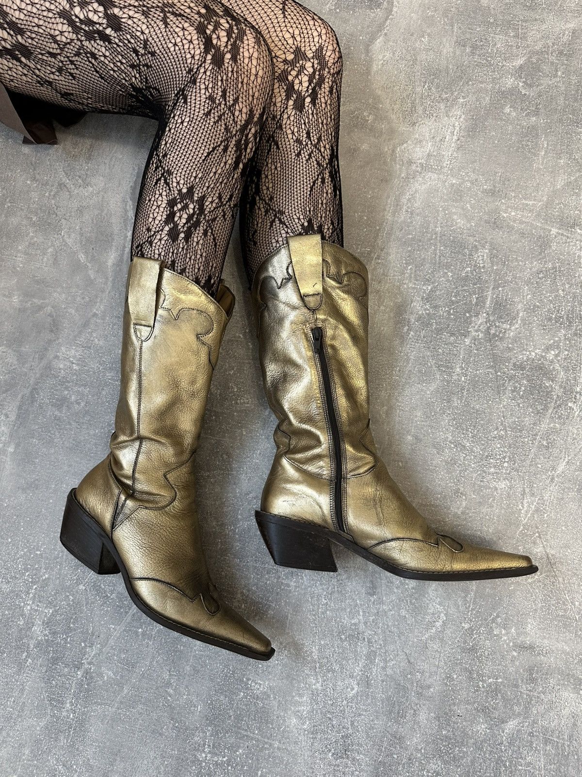 Vintage Vintage Leather Cowboy Boots Size US 9 / IT 39 - 1 Thumbnail