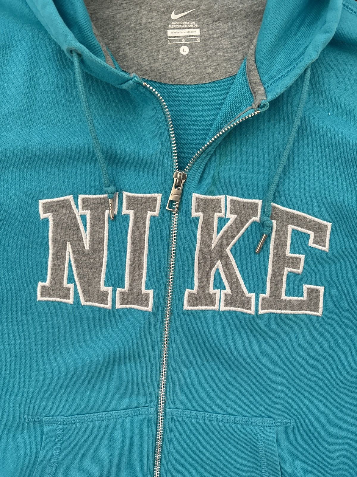 Nike × Vintage vintage nike spell out zip up Size US M / EU 48-50 / 2 - 6 Thumbnail