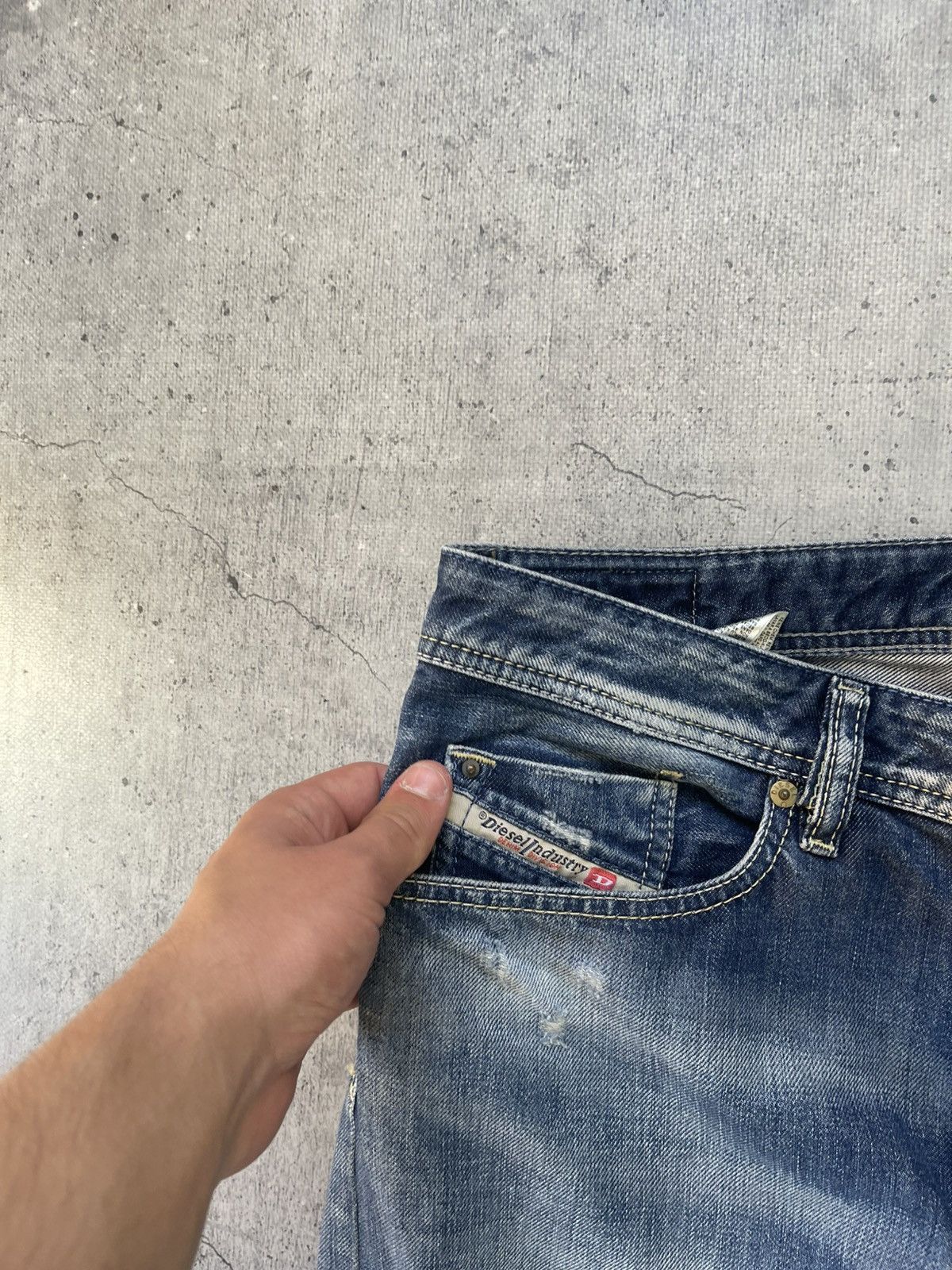 Diesel × Vintage Crazy Flare Vtg Diesel Jeans Dark Blue Italian Made 🇮🇹 Size US 33 - 7 Thumbnail