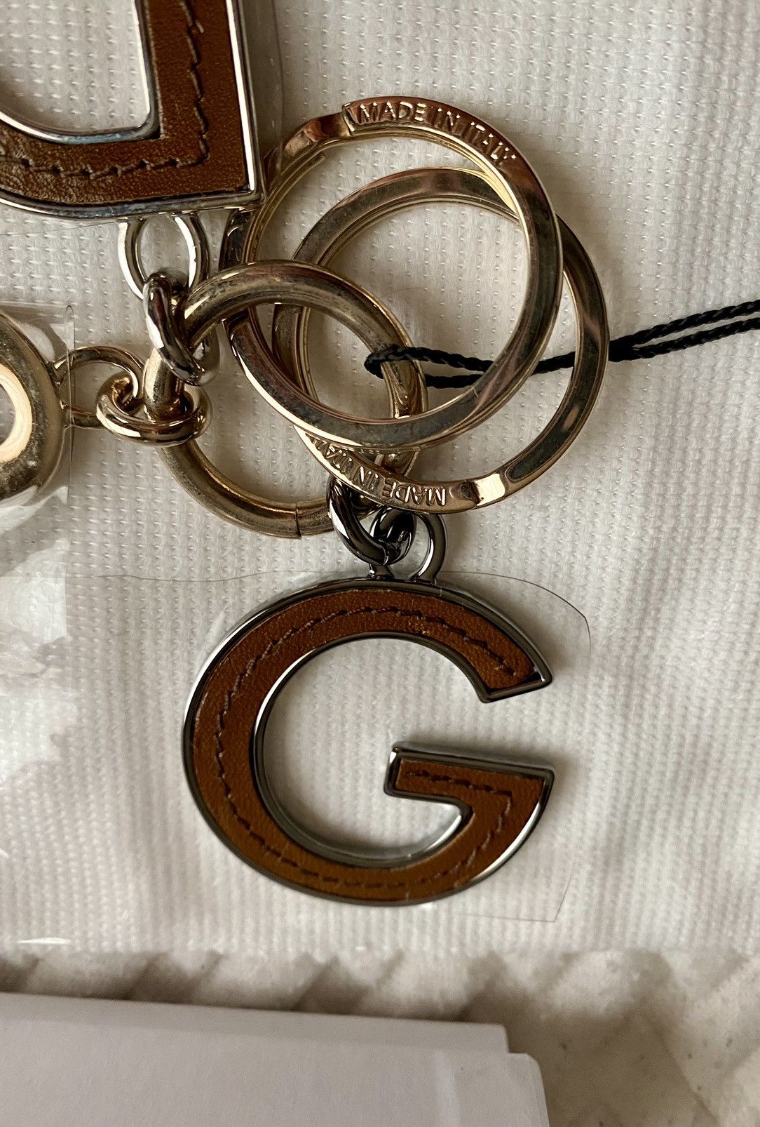 Dolce & Gabbana Dolce & Gabbana 🇮🇹 Metal/Brown Calf Palladium Charm Key Chain Size ONE SIZE - 5 Thumbnail