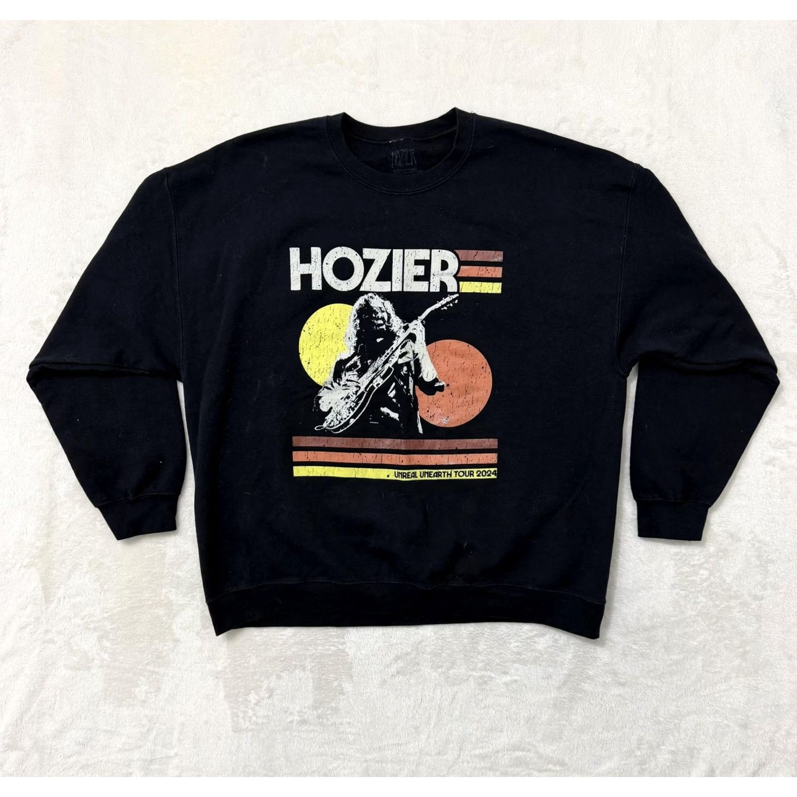Vintage Hozier Sweatshirt Mens 2XL Black Fleece Crewneck Unreal Unearth Tour 2024 Size US XXL / EU 58 / 5 - 2 Thumbnail