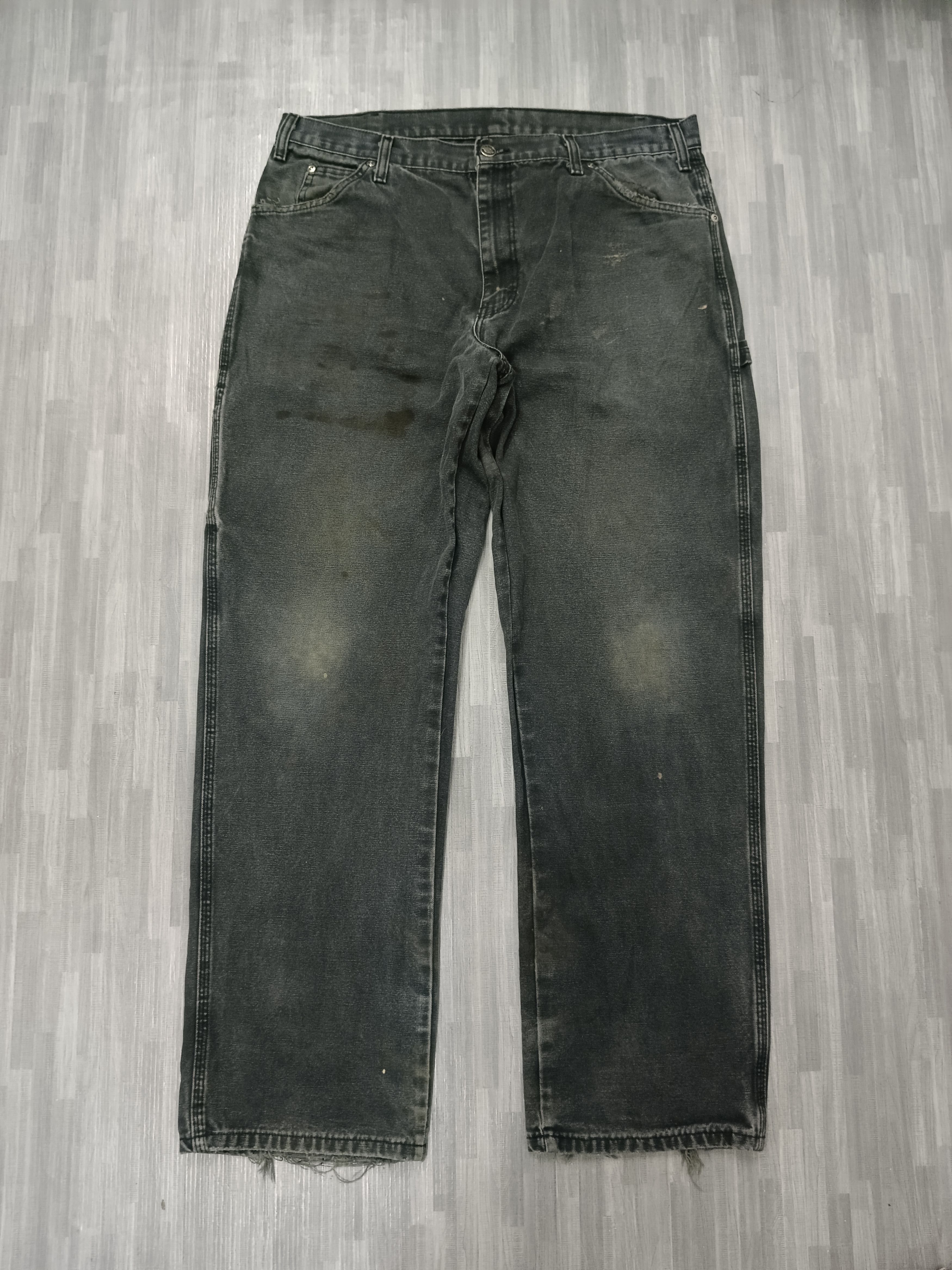 Vintage SICK FADED DICKIES CARPENTWR DENIM PANTS Size US 35 - 2 Thumbnail