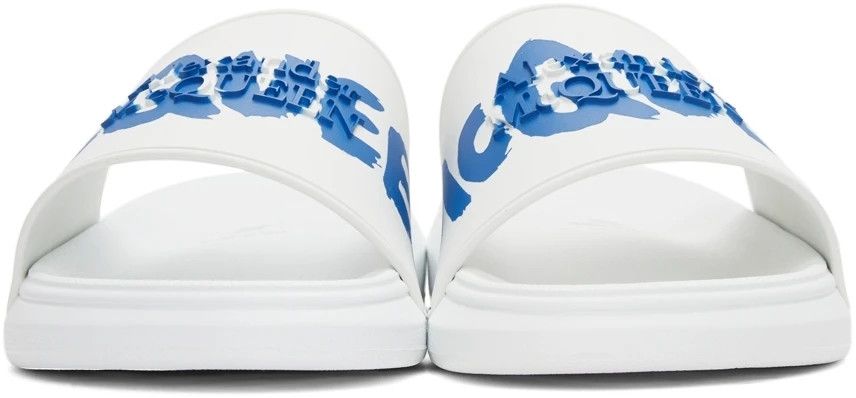 Alexander McQueen New ALEXANDER MCQUEEN Graffiti Logo Slides Size US 12 / EU 45 - 3 Thumbnail