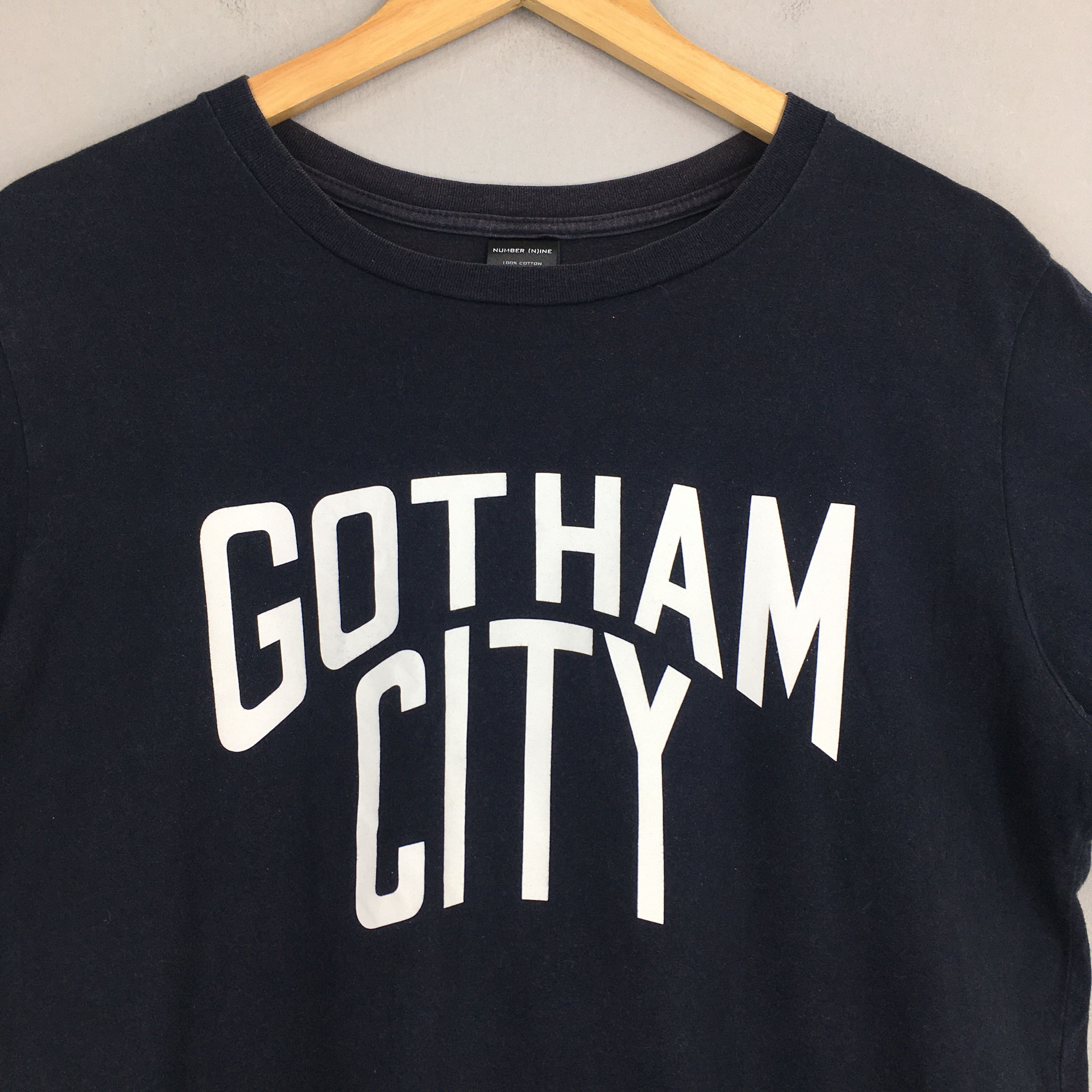 Number (N)ine Number (N)ine Gotham City Black T shirt Medium Size US M / EU 48-50 / 2 - 2 Thumbnail