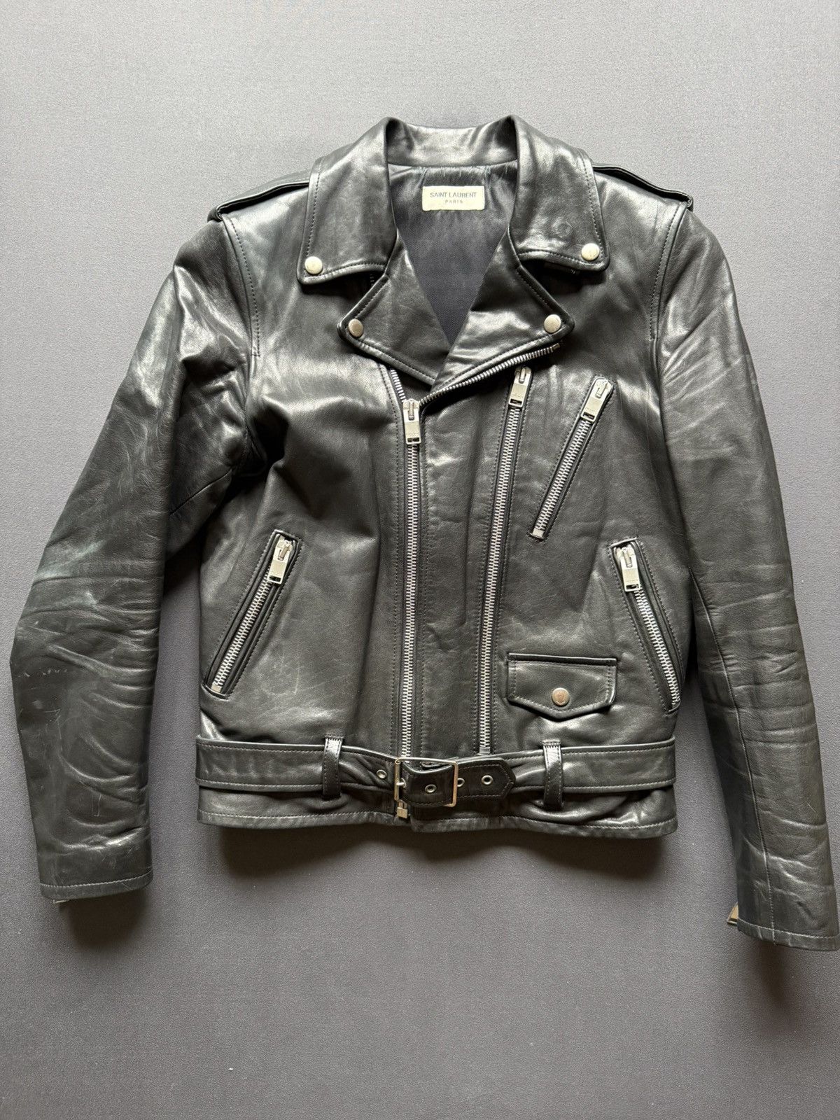 Saint Laurent Paris Hedi Slimane - Saint Laurent Paris - 2013 - L17 Biker Jacket Size US S / EU 44-46 / 1 - 1 Thumbnail
