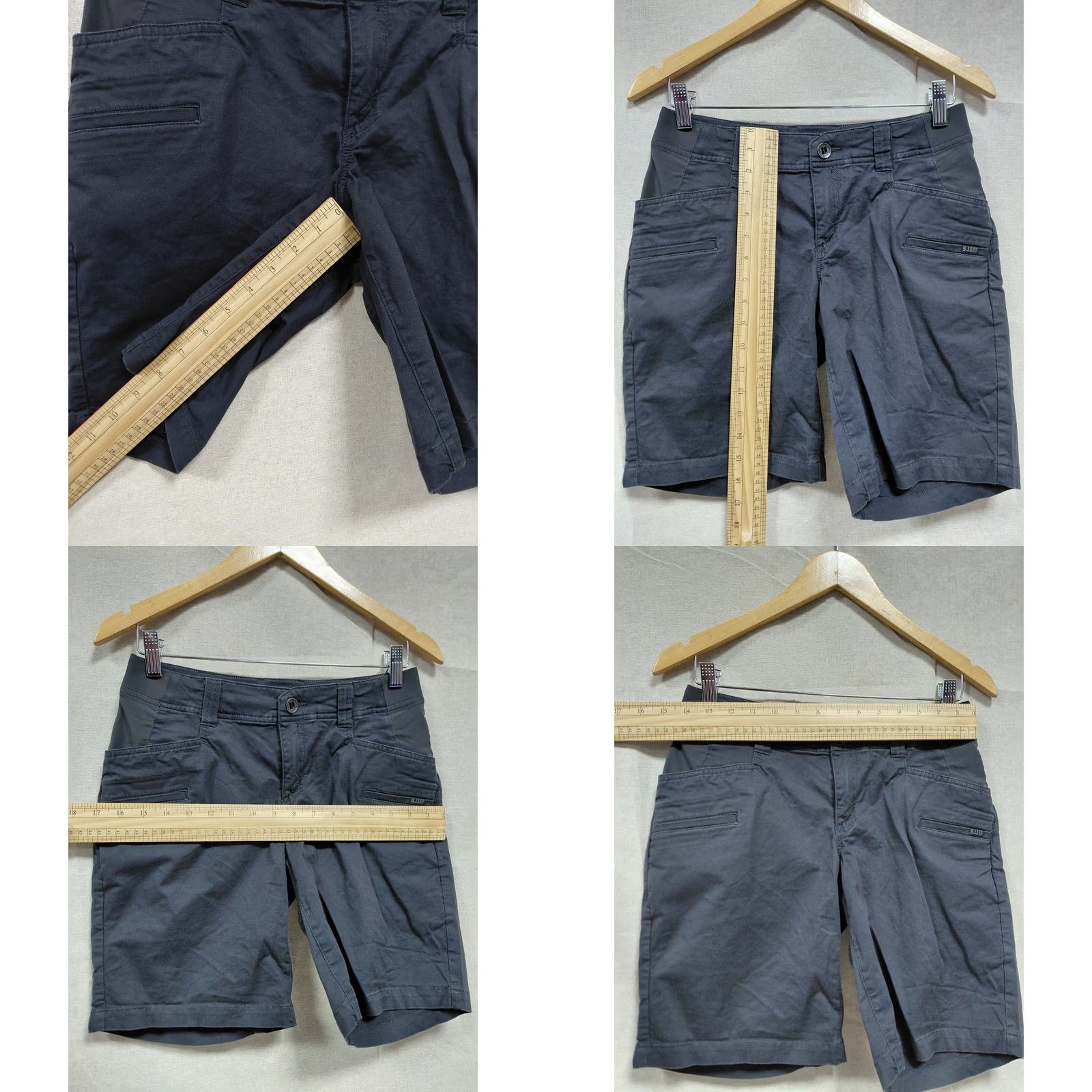 Vintage 5.11 Tactical Shorts Gray Solid Woven Cargo Pocket Men Size 0 Adult Small Button Rise Mid 10-12 In Lightweight Summer Casual Outdoor Functional Logo Size 25" / US 0 / IT 36 - 8 Thumbnail