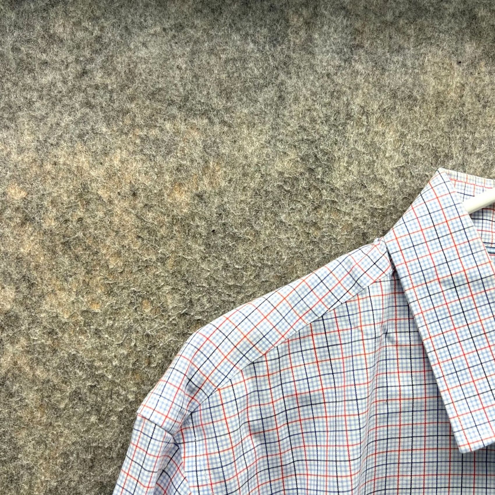 Banana Republic Banana Republic Shirt Mens Large Blue Red Button-Down Stretch Slim Check Dress Casual Office 90s? Size US L / EU 52-54 / 3 - 5 Thumbnail