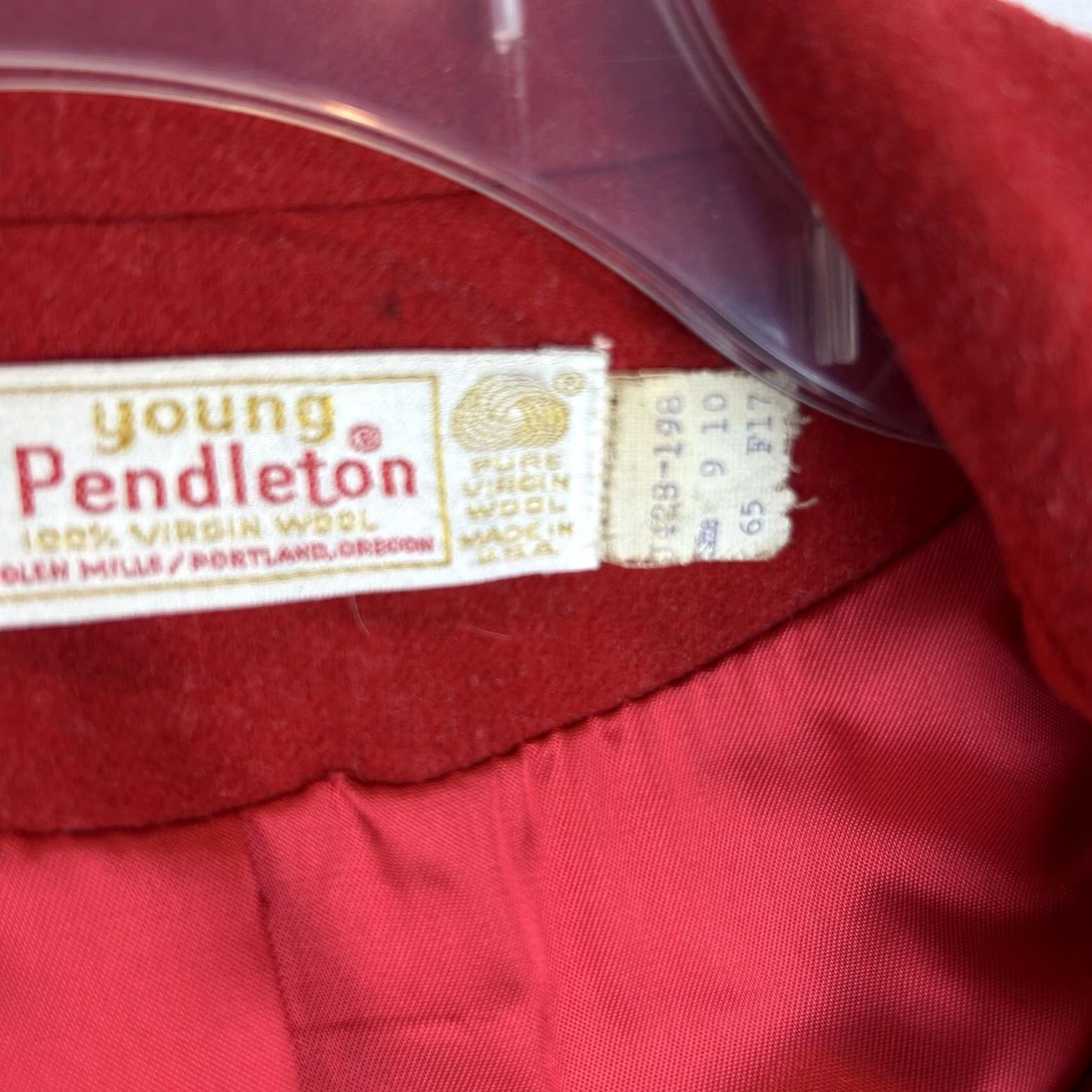 Pendleton VINTAGE Pendleton Blazer Women 9 Red Wool Jacket USA Academia Preppy Read Ladies Blazer Suits Solid Notch/Lined Regular Size M / US 6-8 / IT 42-44 - 7 Thumbnail