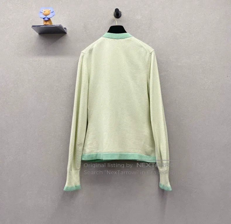 Chanel Chanel Light green knitted cardigan coat Size S / US 4 / IT 40 - 2 Thumbnail