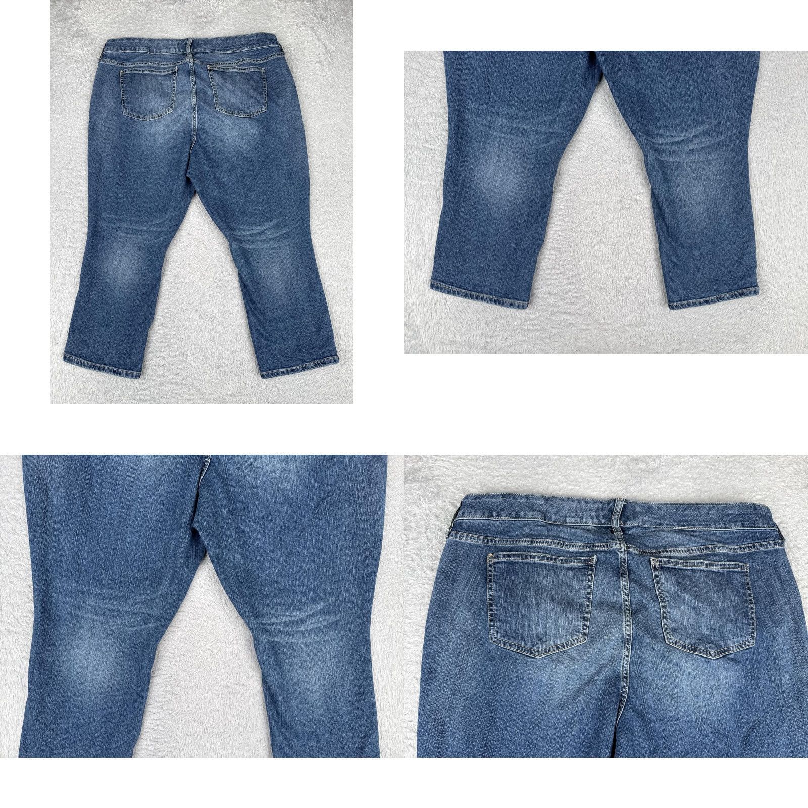 Torrid Torrid Jeans Womens 18 Plus Skinny Crop Blue Medium Wash 38x22 Denim Stretch 5-Pocket City Size 40" / US 18 - 10 Thumbnail