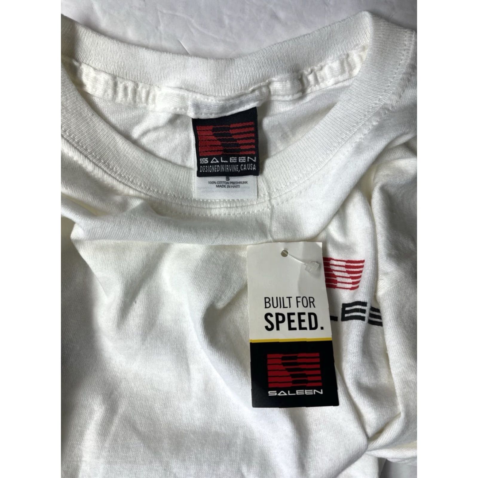 Vintage NWT Sallen White Car Race Short Sleeve T-Shirt Size Small Size US S / EU 44-46 / 1 - 5 Thumbnail
