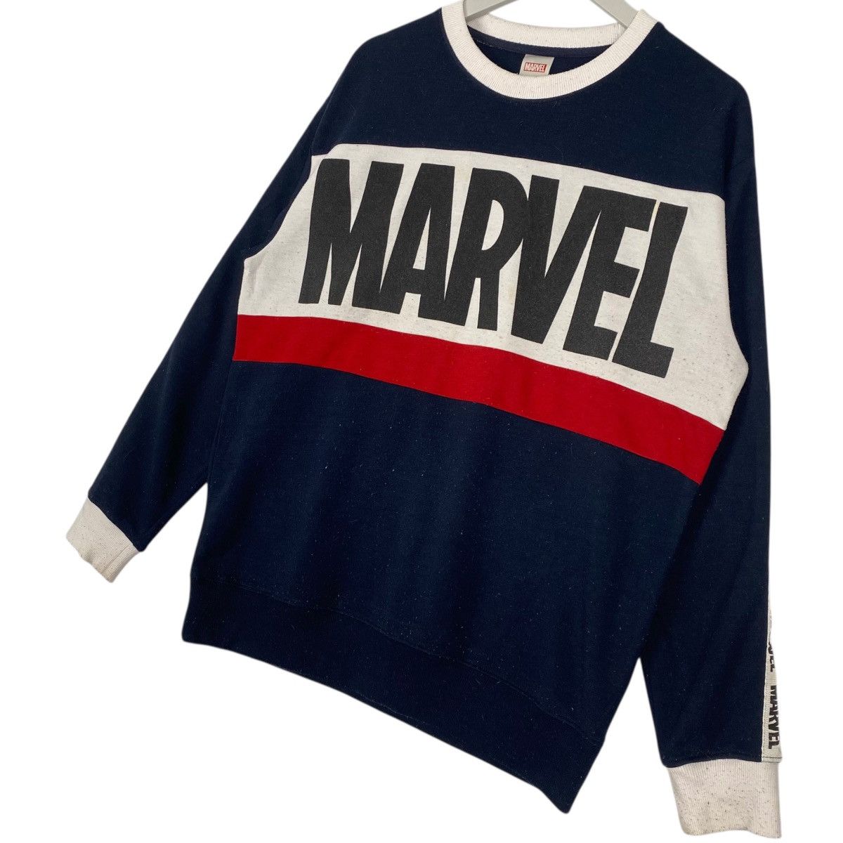 Other Vintage Marvel Printed Logo Crewneck Sweatshirt NavyBlue Size US L / EU 52-54 / 3 - 2 Thumbnail