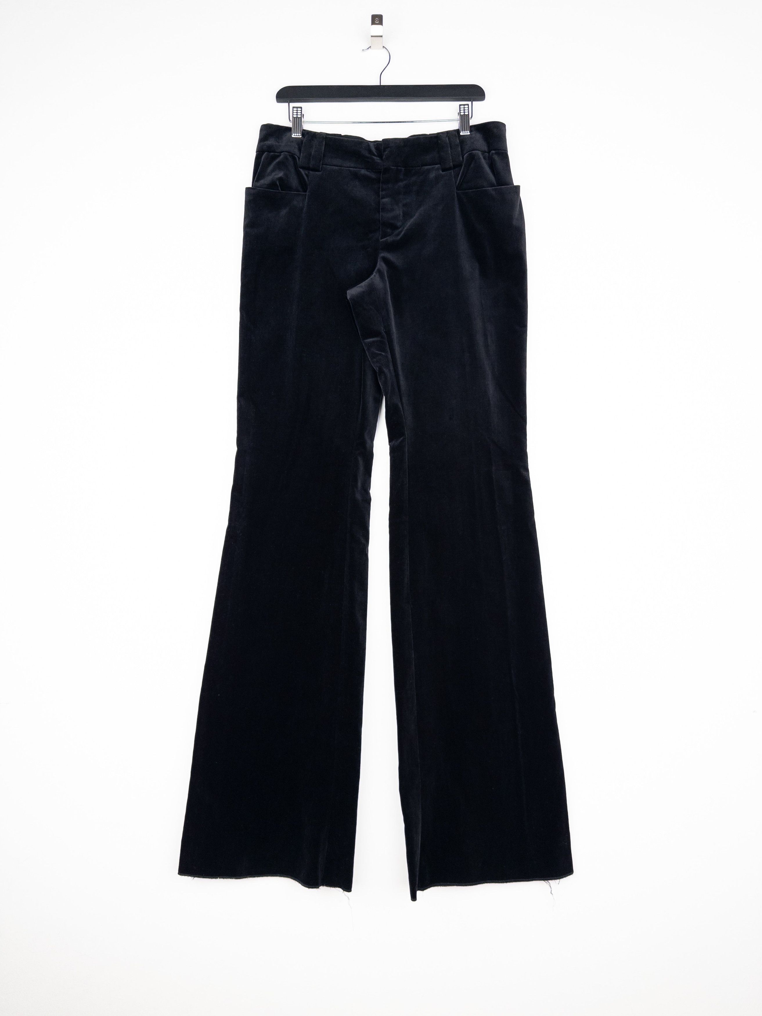 Gucci by Tom Ford 2000s Flared Velvet Pants Size 32" / US 10 / IT 46 - 1 Thumbnail