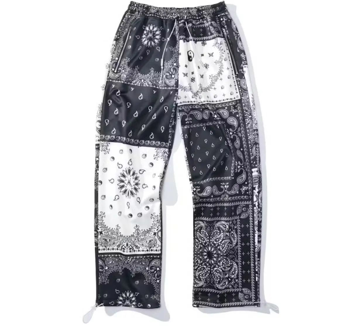 image of Vintage Bandana Paisley Pants in Black, Men's (Size 32)